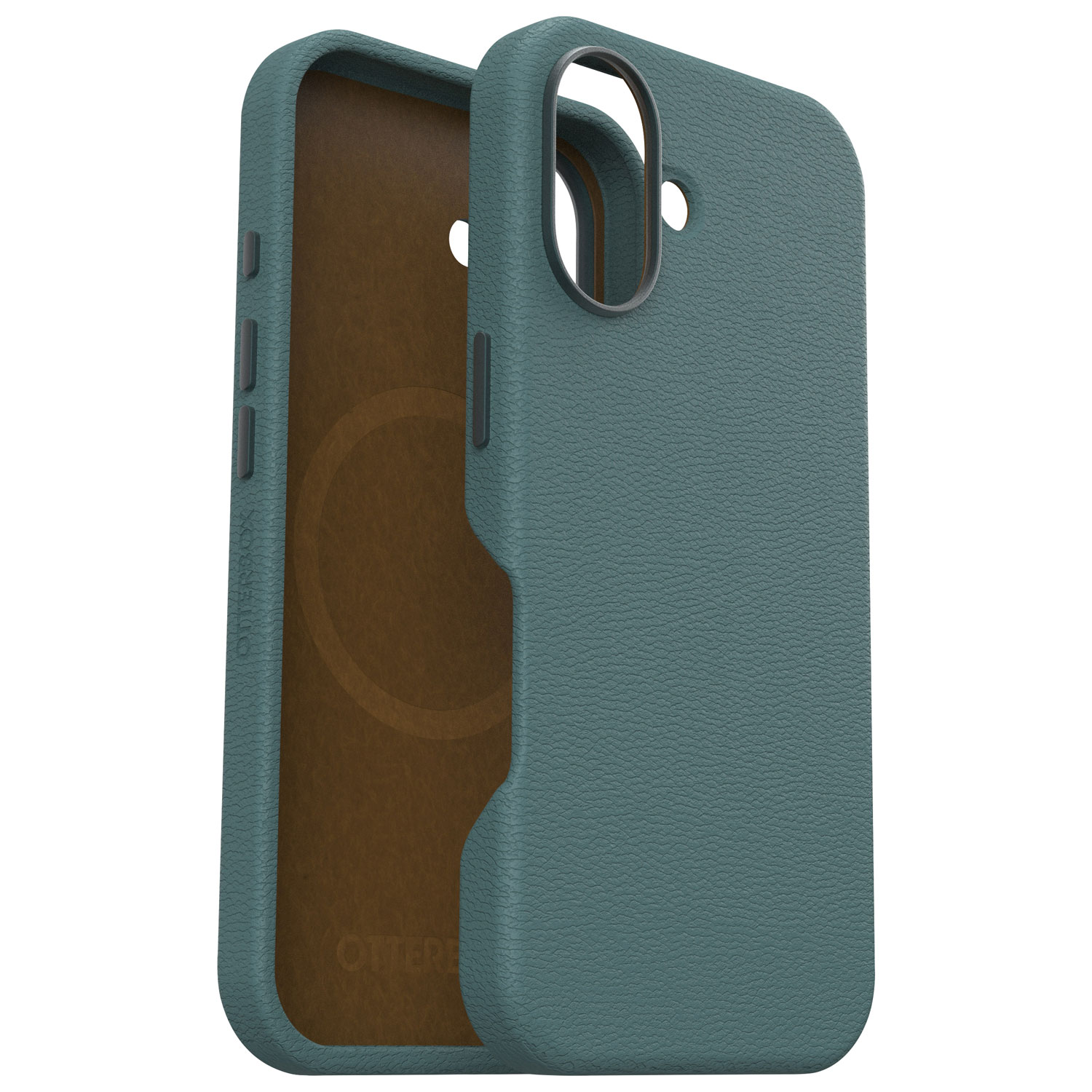 OtterBox Symmetry Cactus Leather Fitted Hard Shell Case with MagSafe for iPhone 16 - Sagebrush