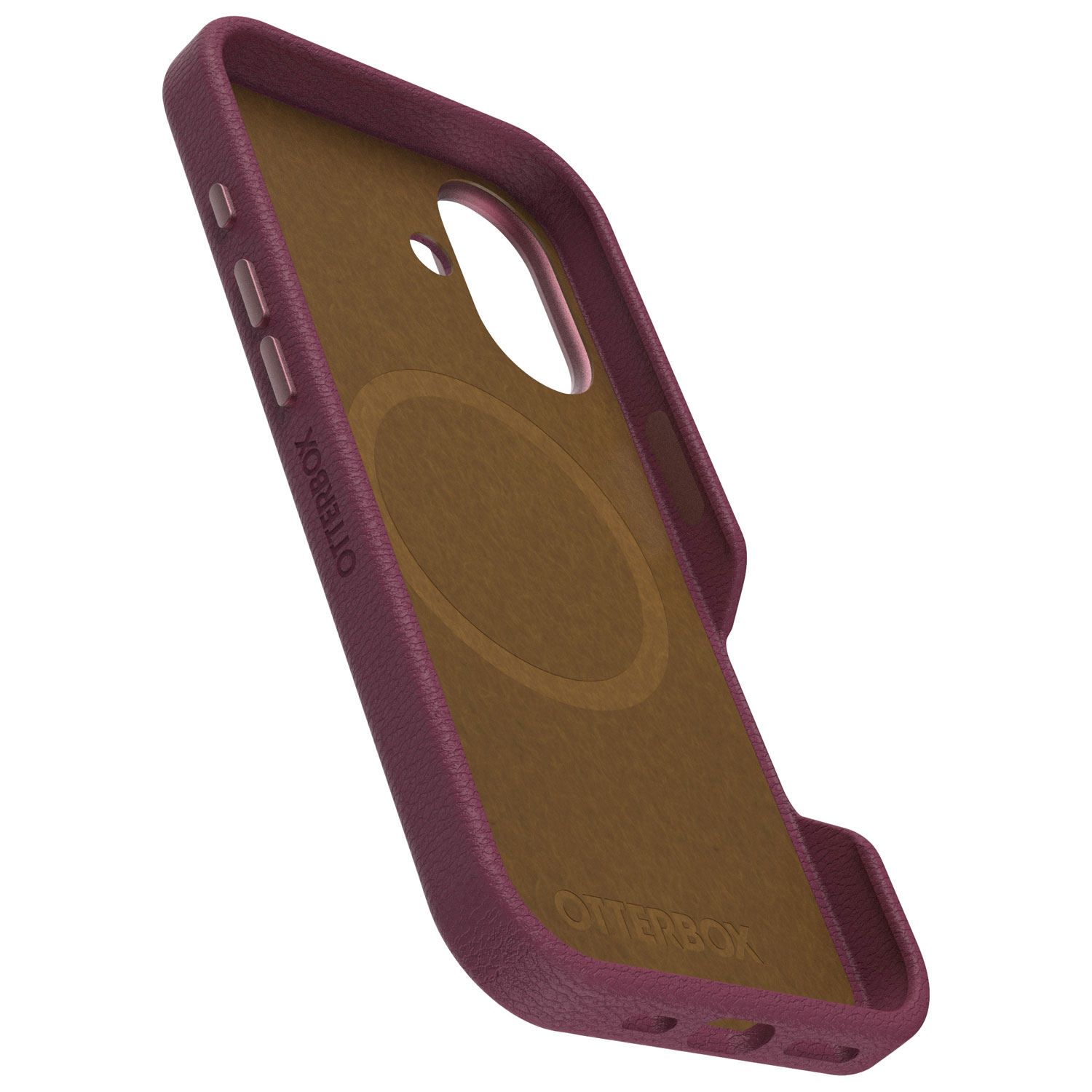 OtterBox Symmetry Cactus Leather Fitted Hard Shell Case with MagSafe for iPhone 16 - Foxberry