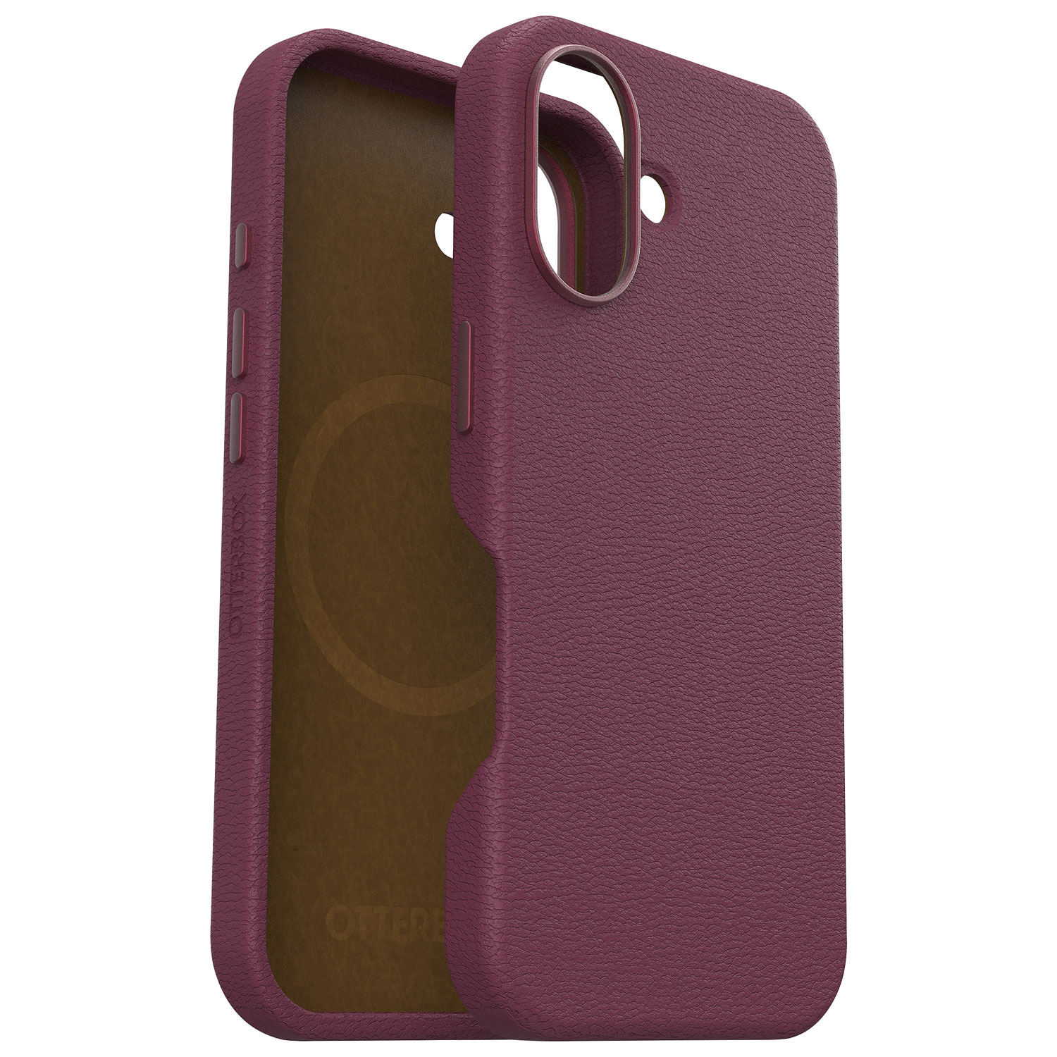 OtterBox Symmetry Cactus Leather Fitted Hard Shell Case with MagSafe for iPhone 16 - Foxberry