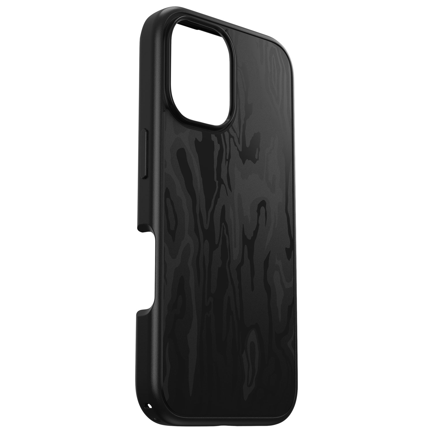 Étui rigide ajusté Symmetry d'OtterBox avec MagSafe pour iPhone 16 - Noir Spruce Bark