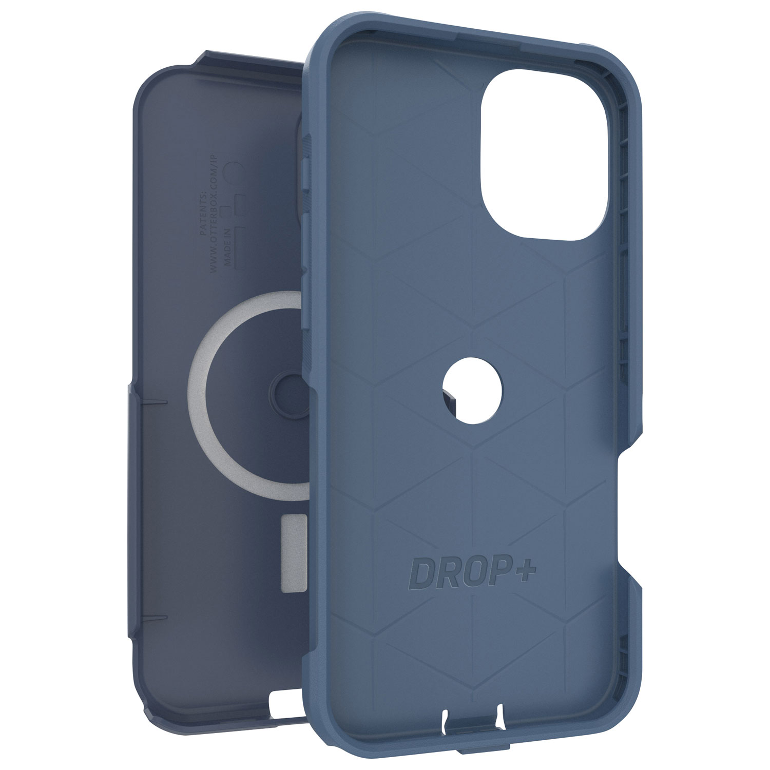 Étui rigide ajusté Commuter d'OtterBox avec MagSafe pour iPhone 16 Plus - Bleu Baby Blue Jeans
