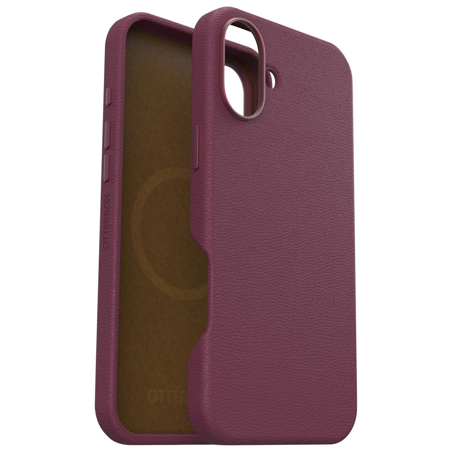 OtterBox Symmetry Cactus Leather Fitted Hard Shell Case with MagSafe for iPhone 16 Plus - Foxberry