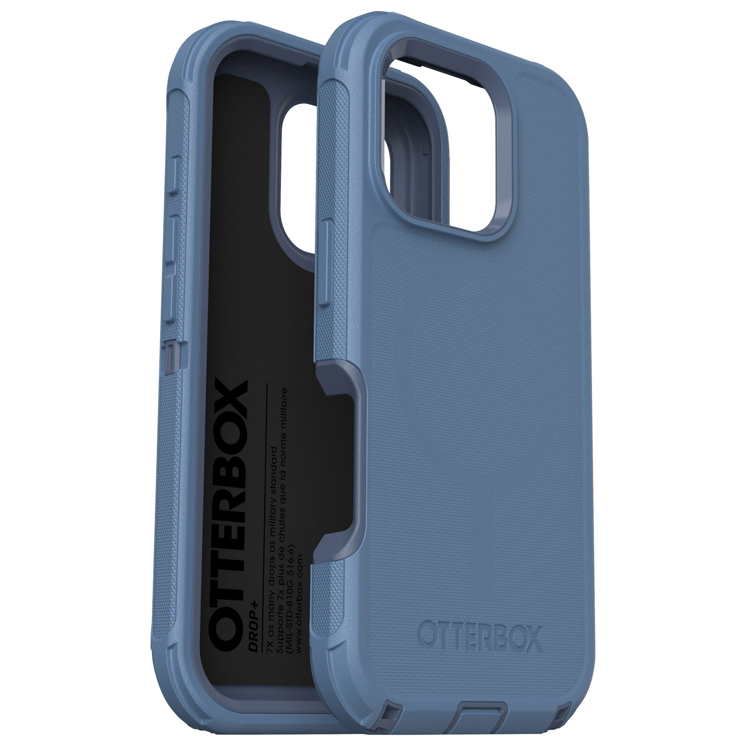 Étui rigide ajusté série Defender Pro d'OtterBox avec MagSafe pour iPhone 16 Pro - Jean bleu poudre