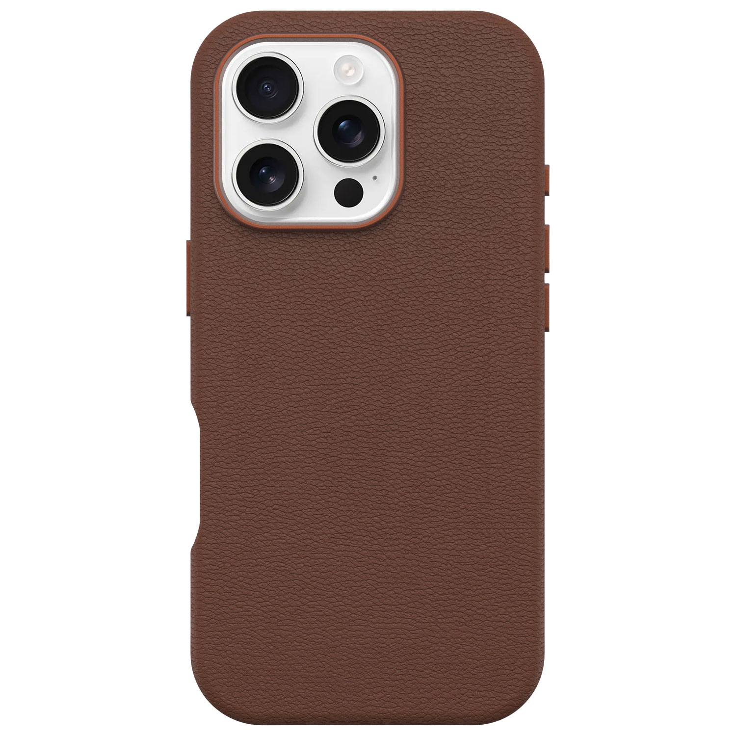 Étui rigide ajusté en cuir de cactus Symmetry d'OtterBox avec MagSafe pour iPhone 16 Pro - Adobe riche
