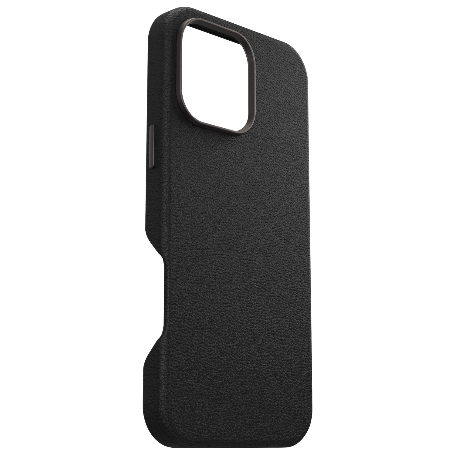 Étui rigide ajusté en cuir de cactus Symmetry d'OtterBox avec MagSafe pour iPhone 16 Pro Max - Noir cendré