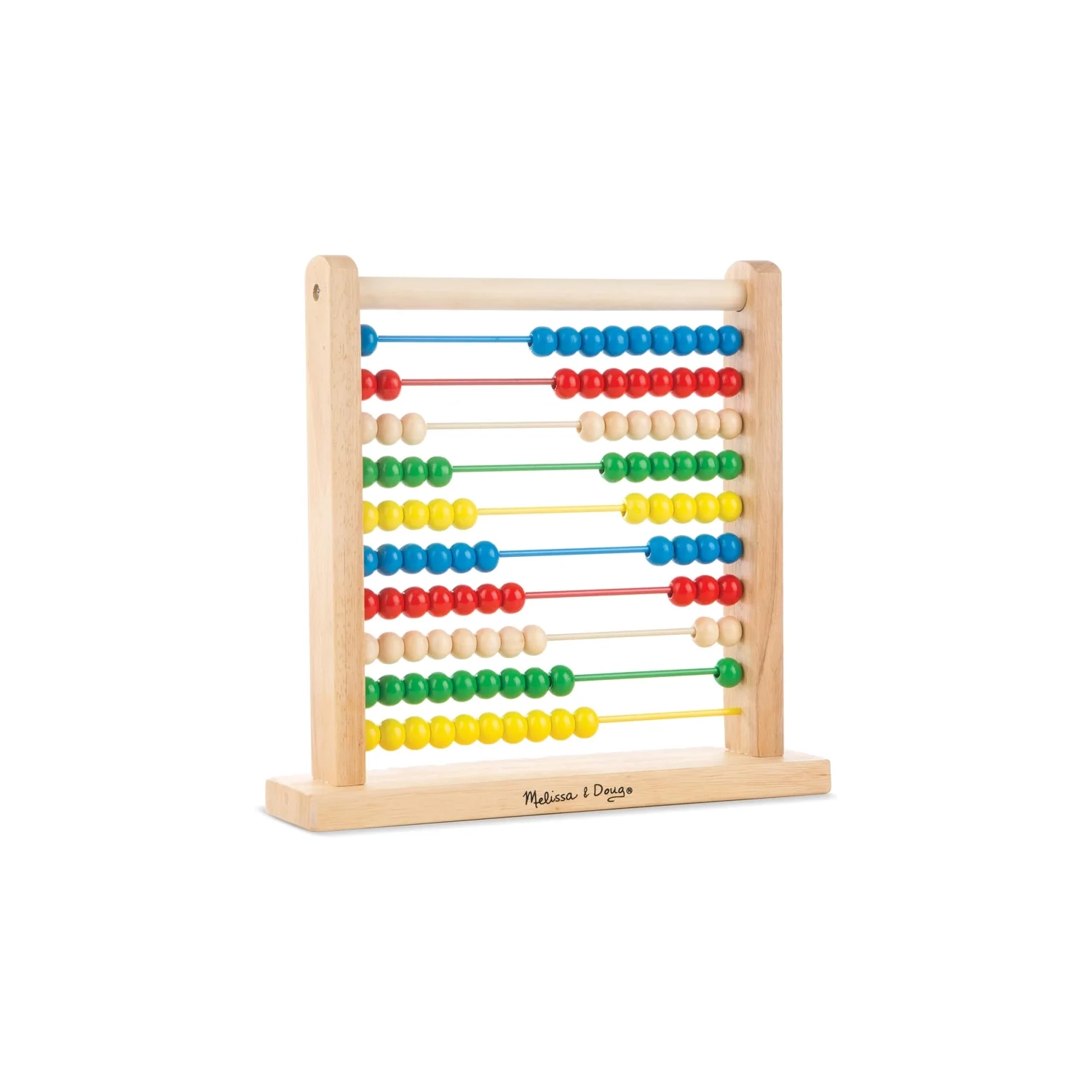 Classic Wooden Educational Counting Toy with 100 Colorful Beads for Early Math Learning