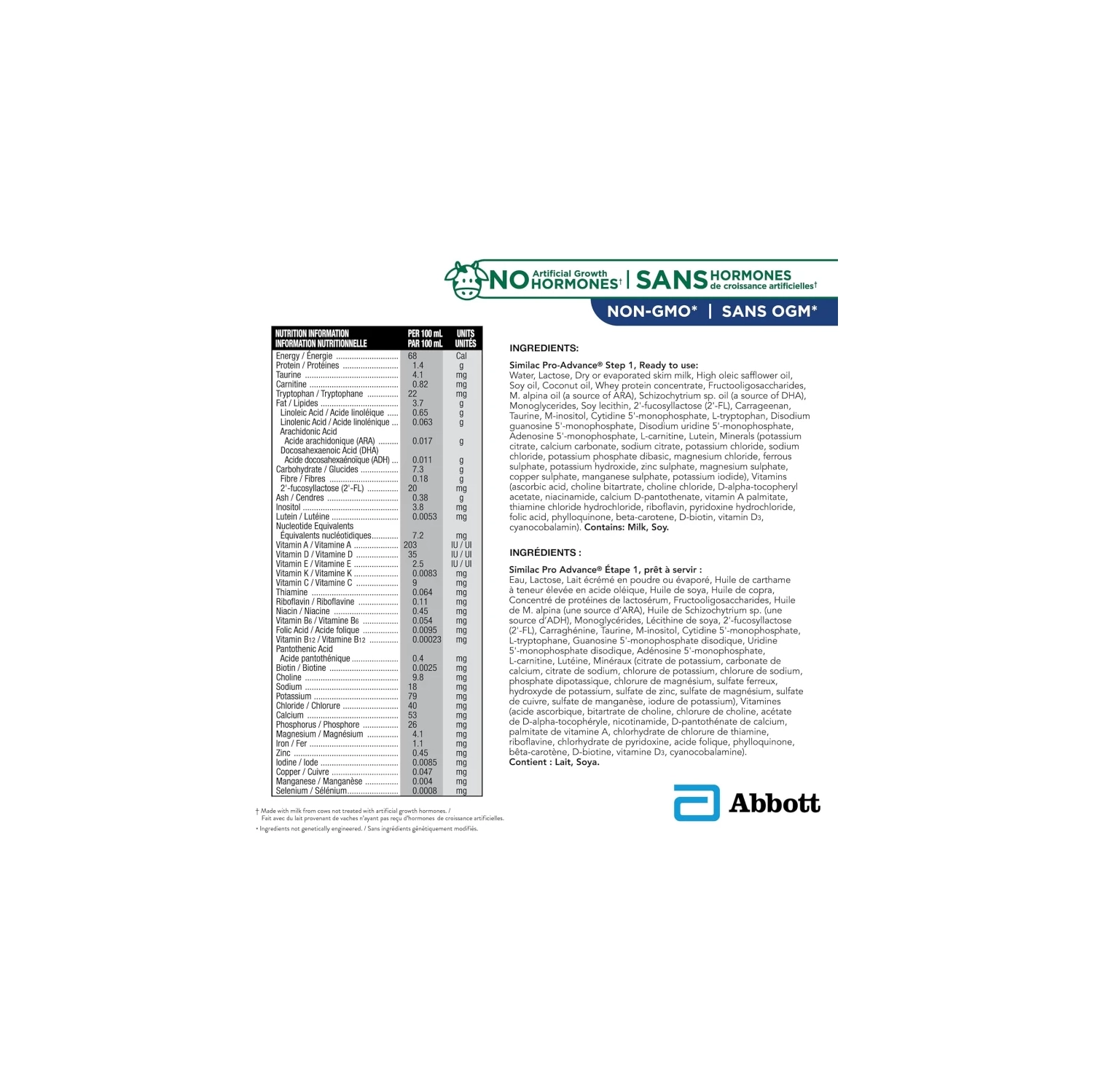 Similac Pro-Advance 1st Step 1 One Baby Formula – Closest to Breast Milk, 0+ Months, Immune Support with 2'-FL, Ready-to-Feed