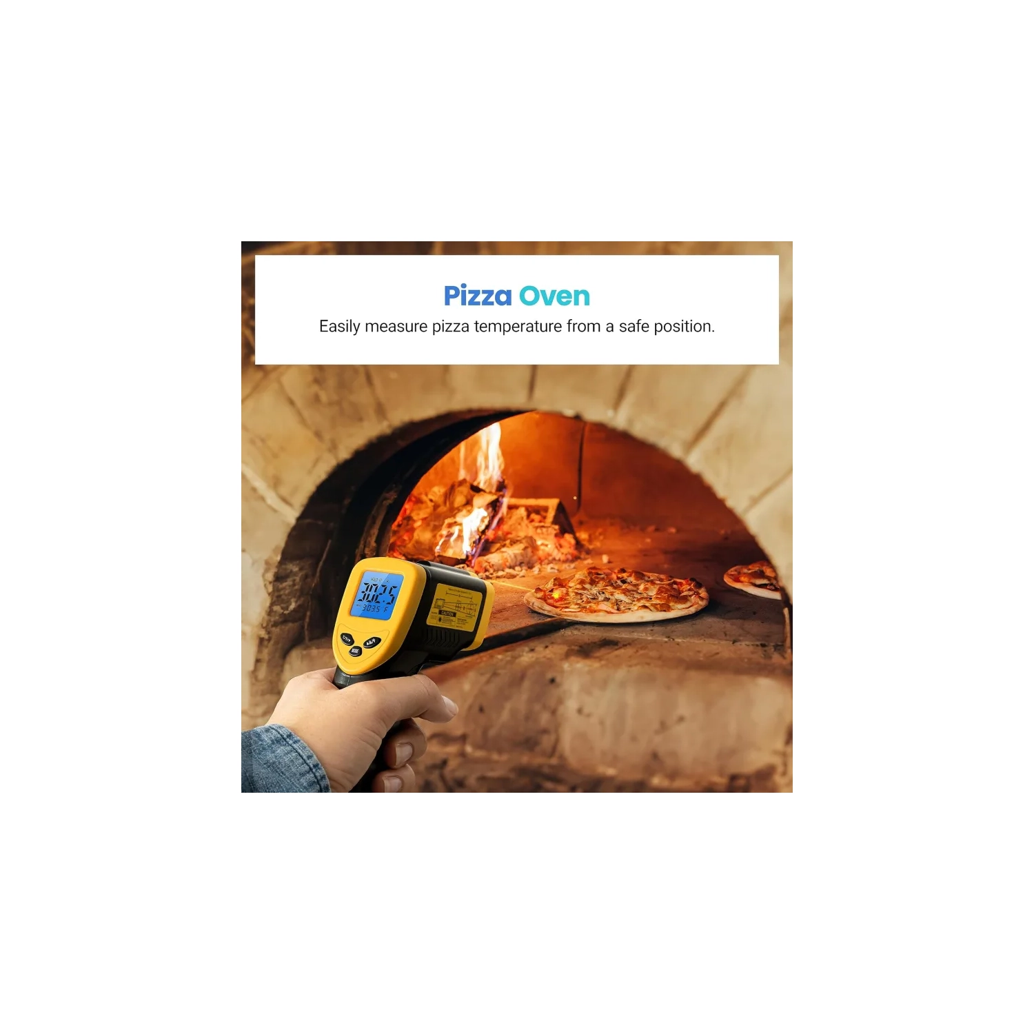 Lasergrip 1080 Laser Thermometer Digital Infrared Thermometer, Temperature Gun for Kitchen Cooking, BBQ Grill, and Bath Water, -58℉~1130℉, Yellow and