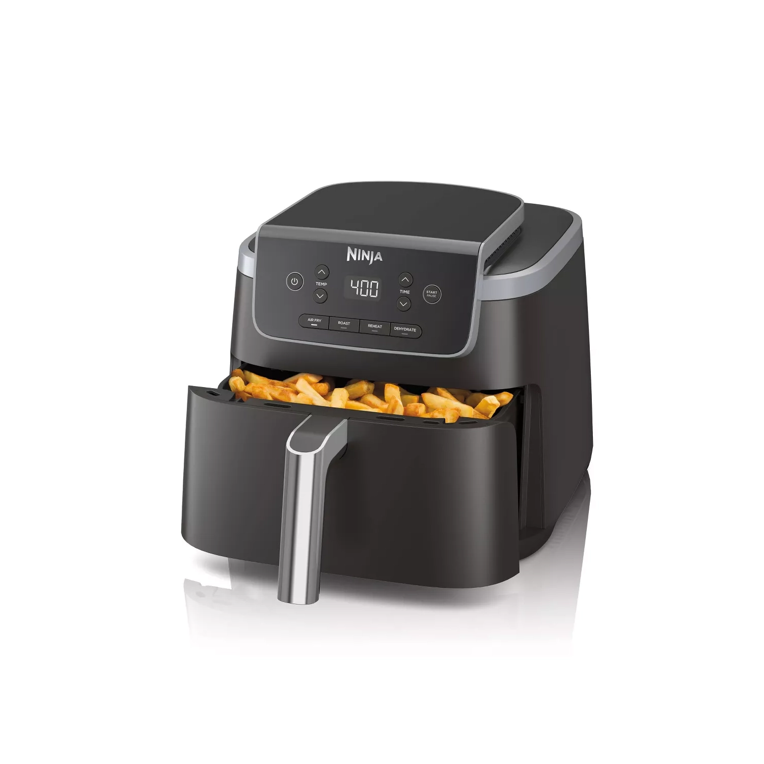 Ninja Air Fryer Pro 4-in-1 with 5 QT Capacity, Air Fry, Roast, Reheat, Dehydrate, Air Crisp Technology, Nonstick Basket & Crisper Plate, Grey, AF141