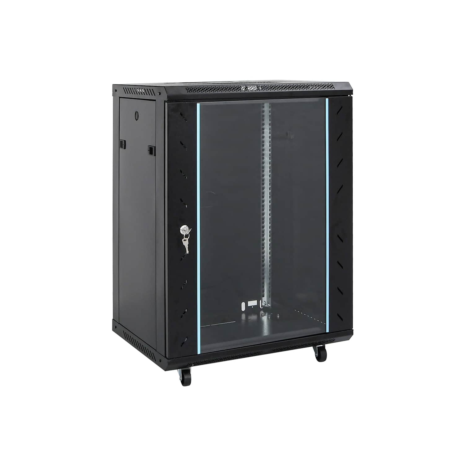 vidaXL 15U Network Cabinet 19" IP20 Black 60x45x86 cm
