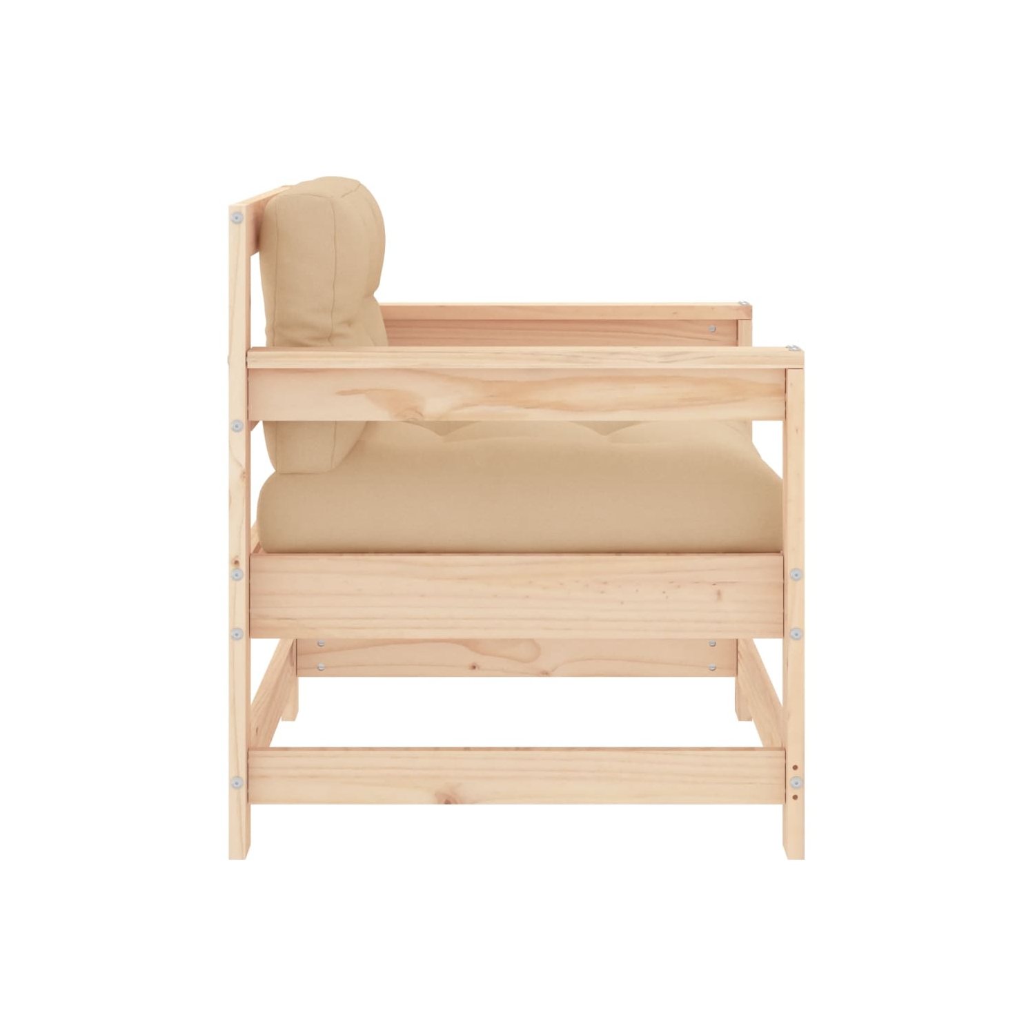 vidaXL Garden Chairs with Cushions 2 pcs Solid Wood Pine