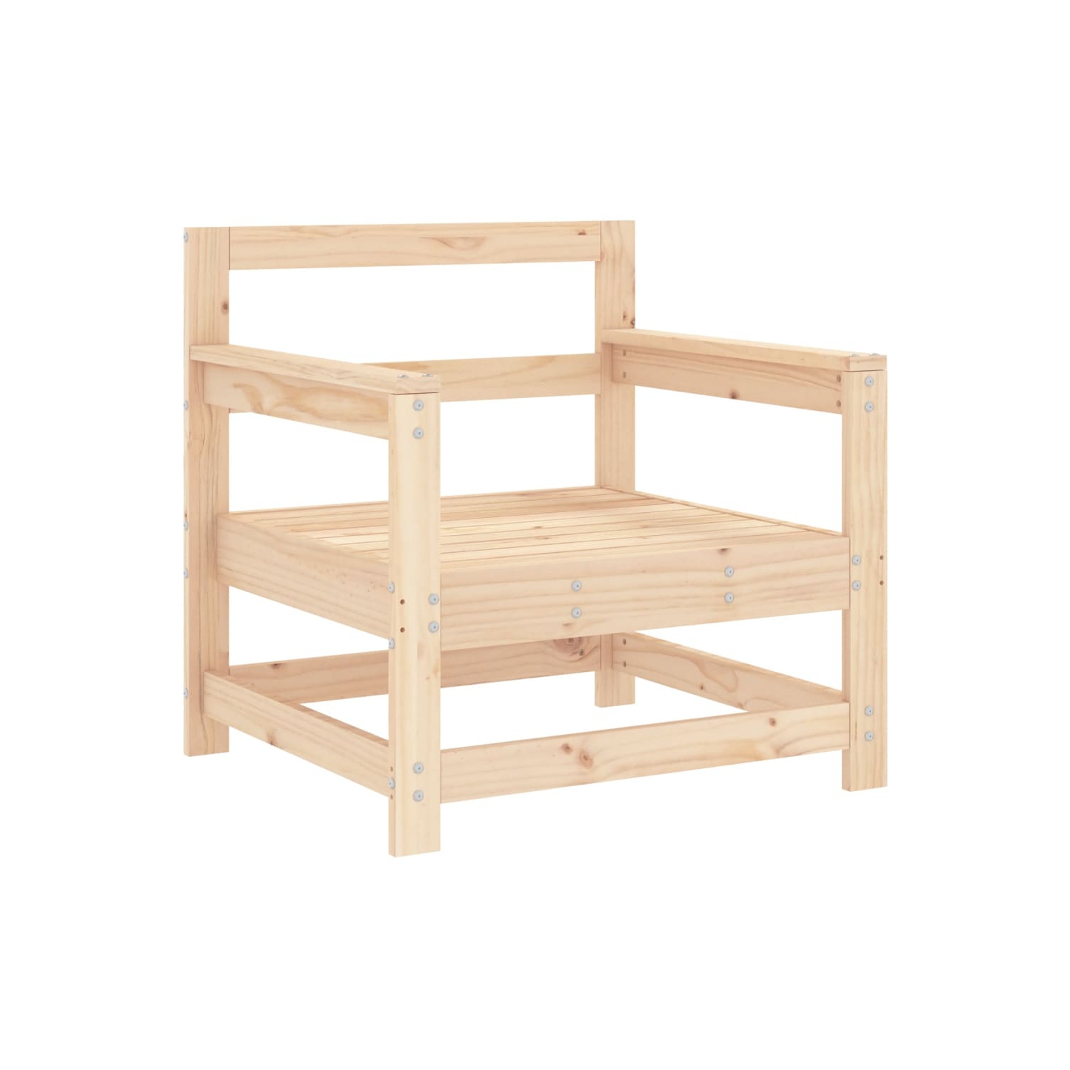 vidaXL Garden Chairs with Cushions 2 pcs Solid Wood Pine