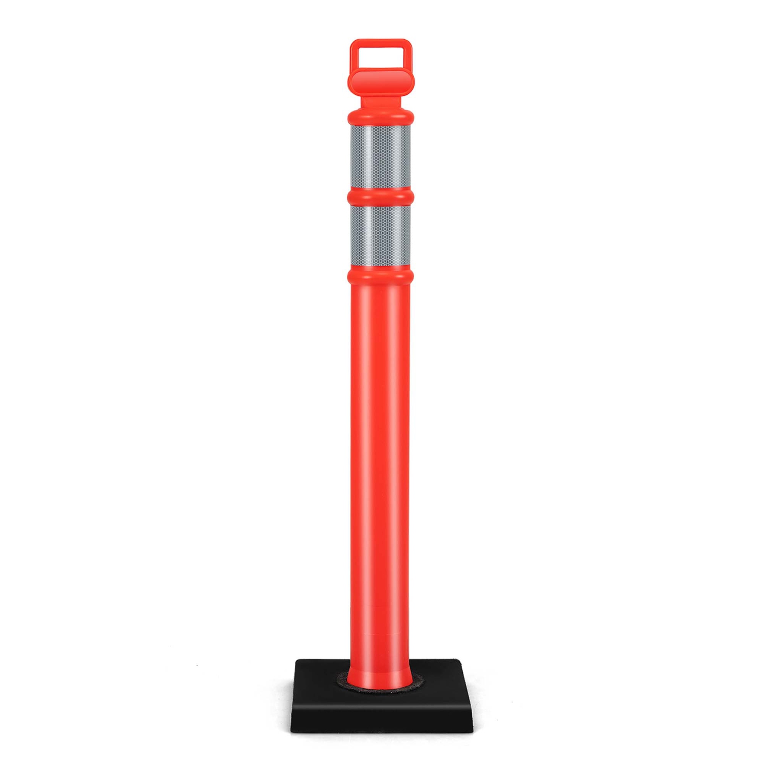 Costway – barrière contre la circulation avec bandes réfléchissantes, paq. 3, pour poteau de sécurité, 45 po