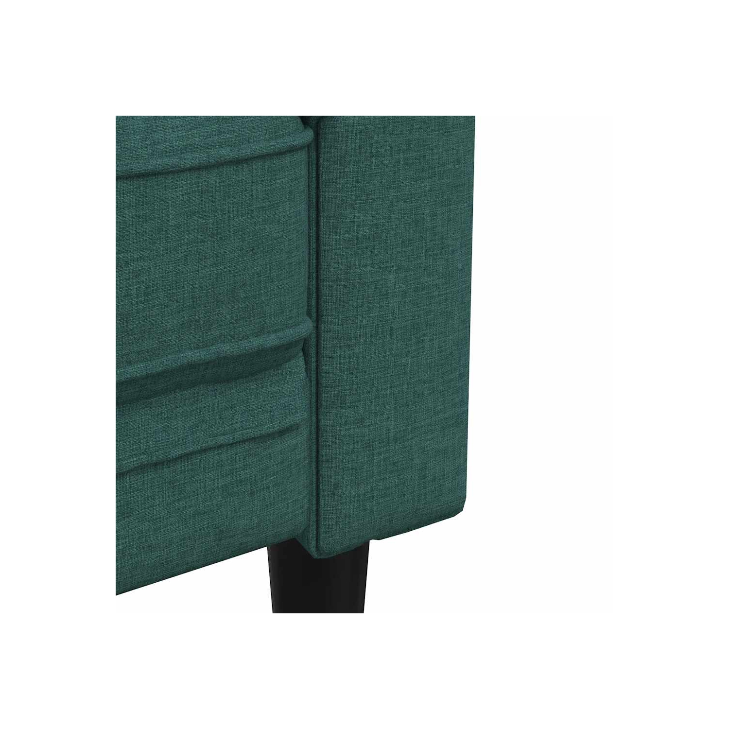 Sofa 2 places en tissu vert foncé Chesterfield de vidaXL