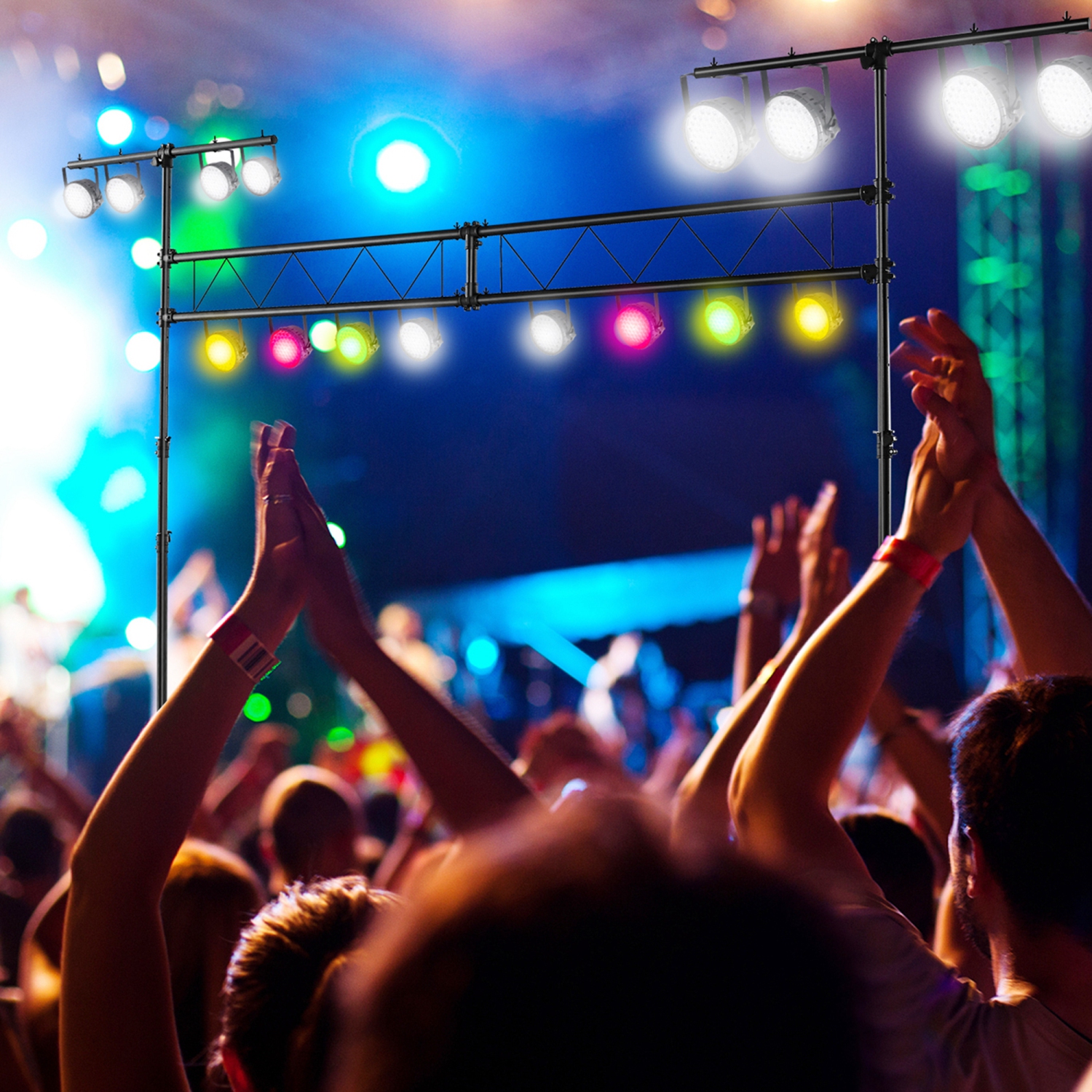 Costway 11.5 FT Portable Lighting Truss System Heavy Duty Metal Pro Audio DJ Light Stand