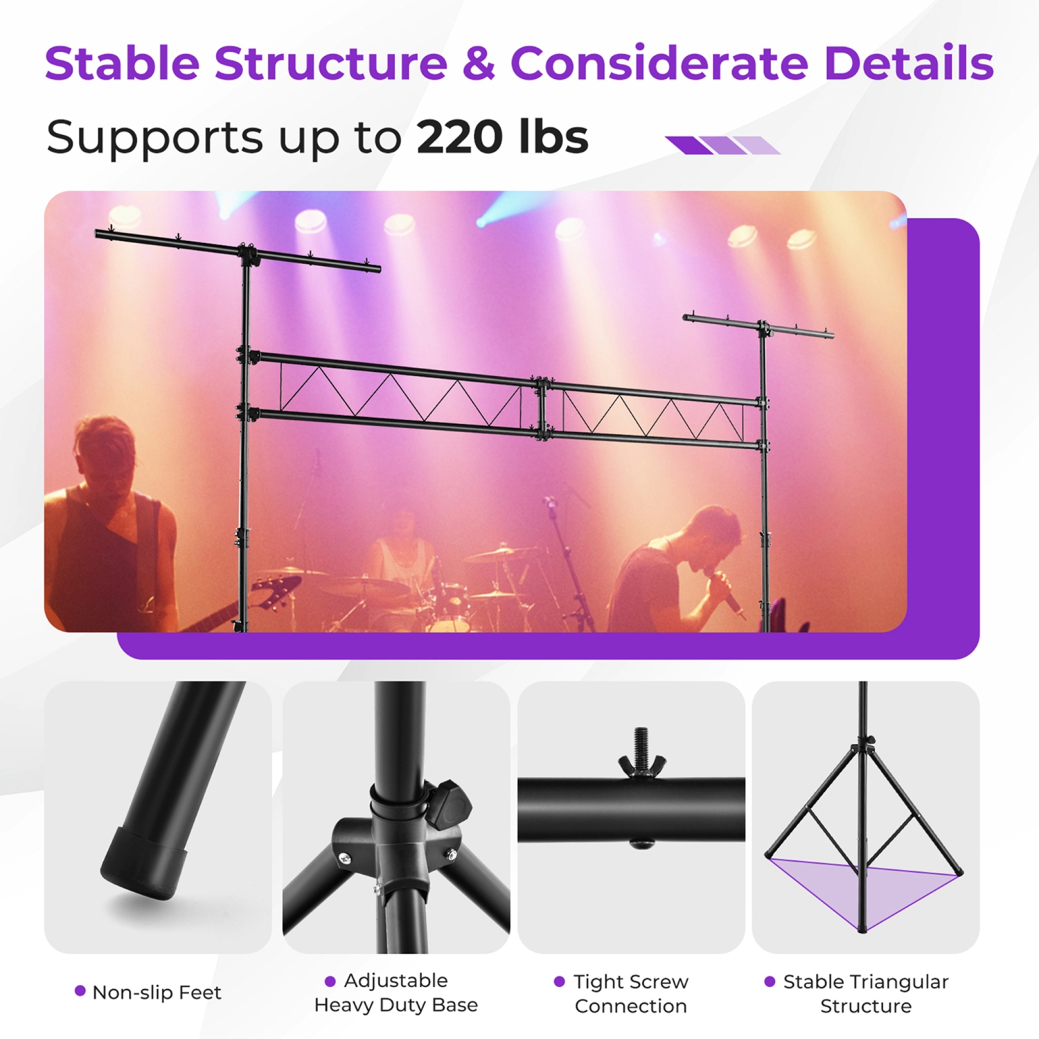 Costway 11.5 FT Portable Lighting Truss System Heavy Duty Metal Pro Audio DJ Light Stand