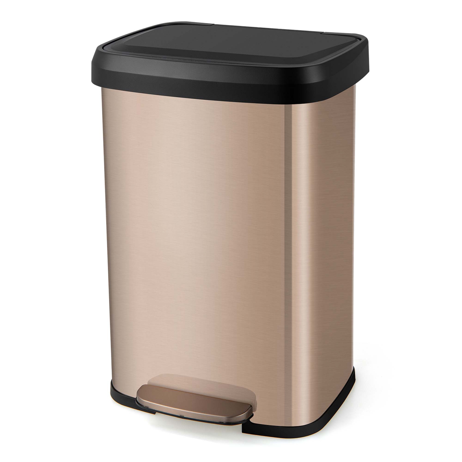 Costway 13.2 Gallon Step Trash Can Stainless Steel Airtight Garbage Bin for Home Kitchen
