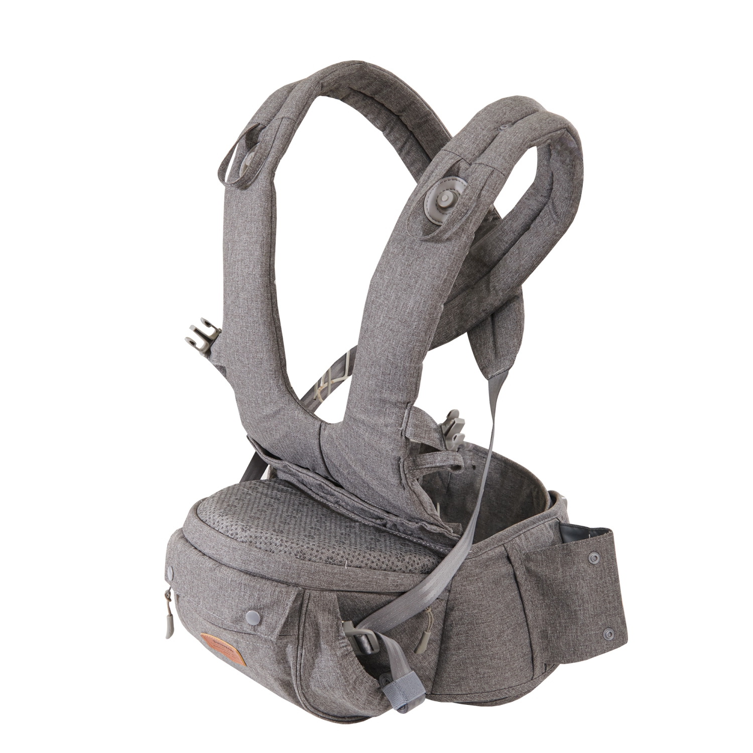 Sunveno 6-in-1 Ergonomic Baby Carrier with Hip Seat, Grey