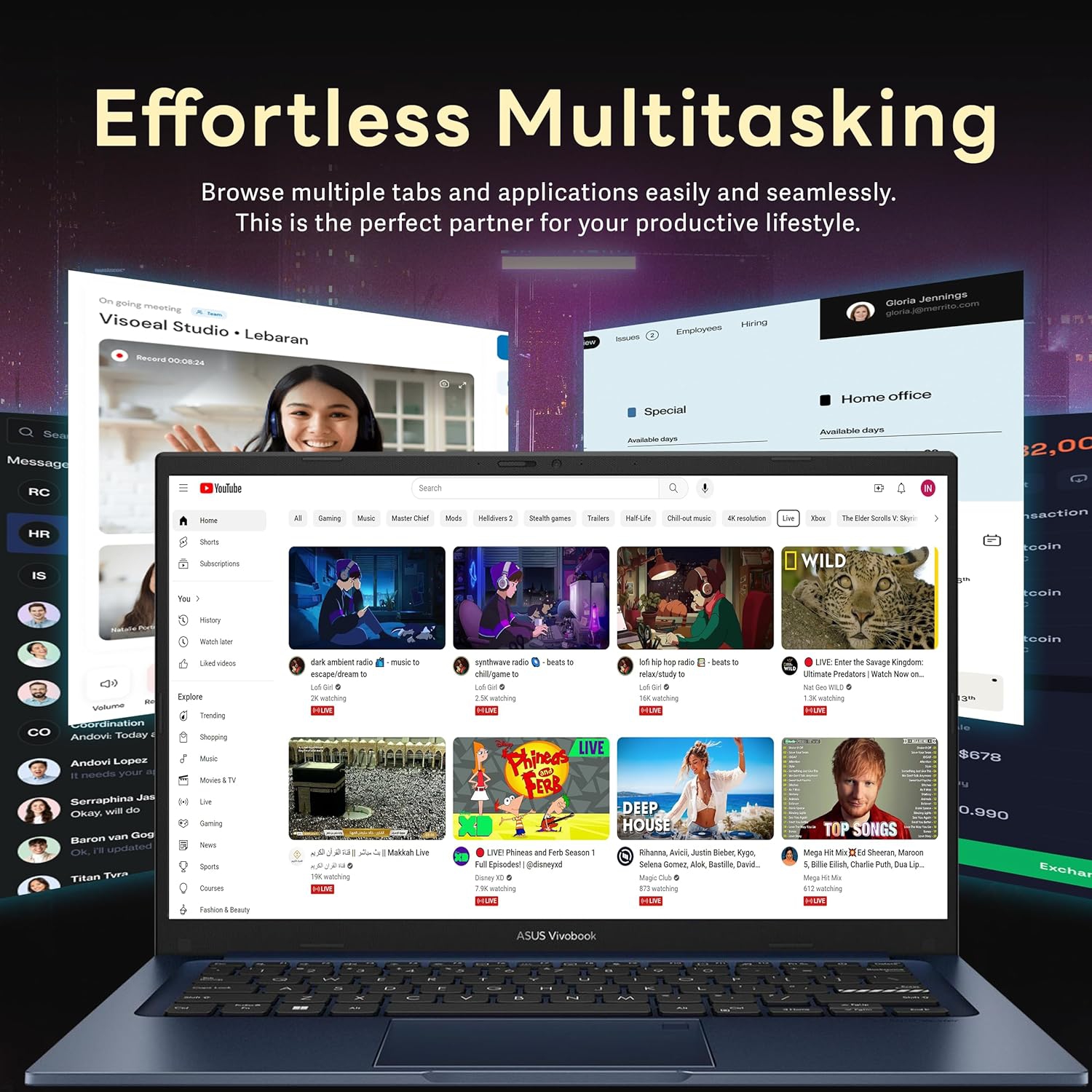 ASUS Vivobook 14" FHD Anti-glare Laptop, Intel i3-1215U, 1.16TB Storage(1TB SSD+160GB Docking Station Set), 16GB RAM, Intel Iris Xe Graphics, WiFi