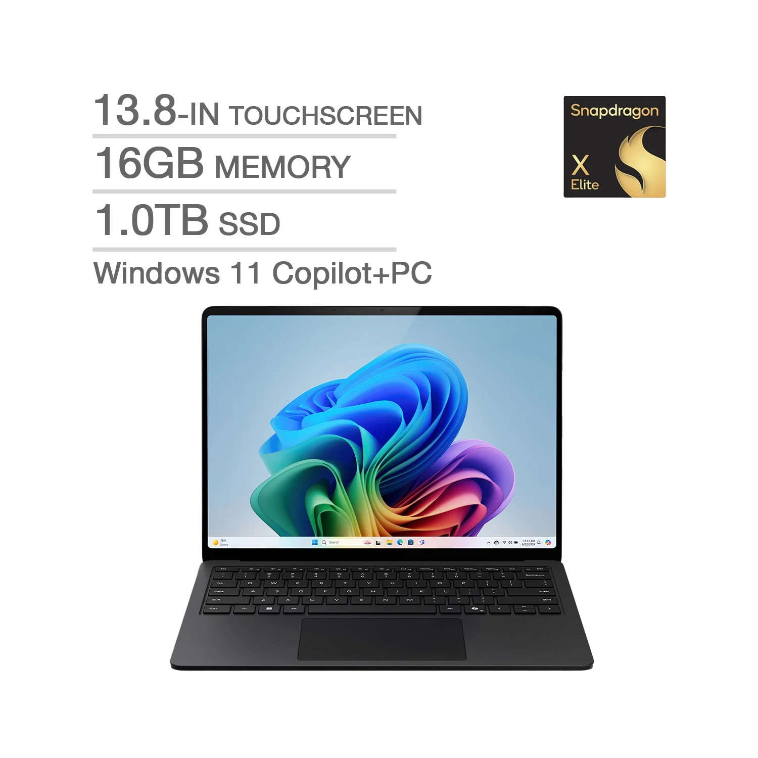 Microsoft Surface Laptop 13.8" Touchscreen Copilot+ PC Laptop (2024) - Black - NEW SEALED