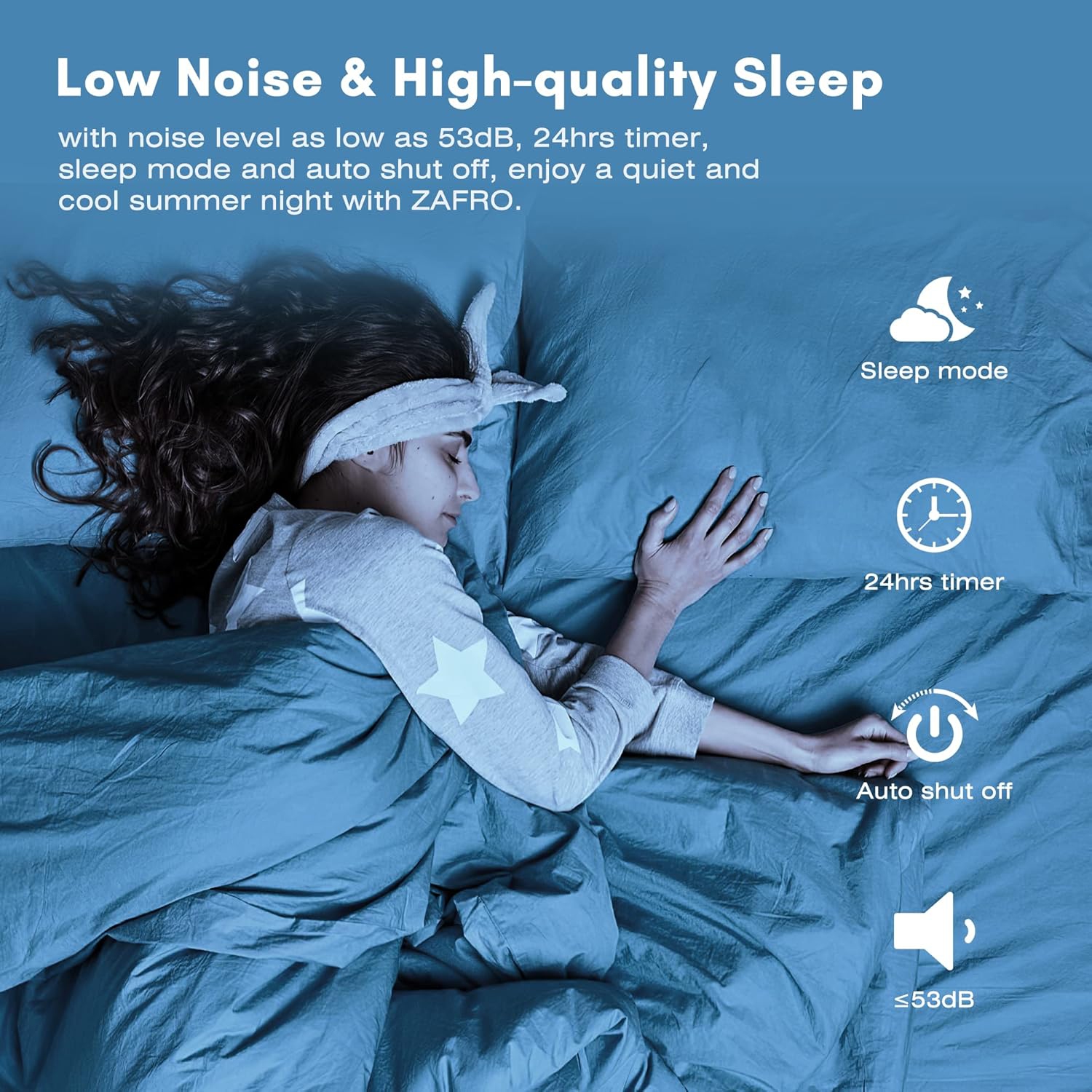 ZAFRO Portable Air Conditioner,13000 BTU Air Conditioner for Room Up to 600 Sq. Ft,3-in-1 Portable AC Unit,Cool & Dehumidifier & Fan Modes, Portable