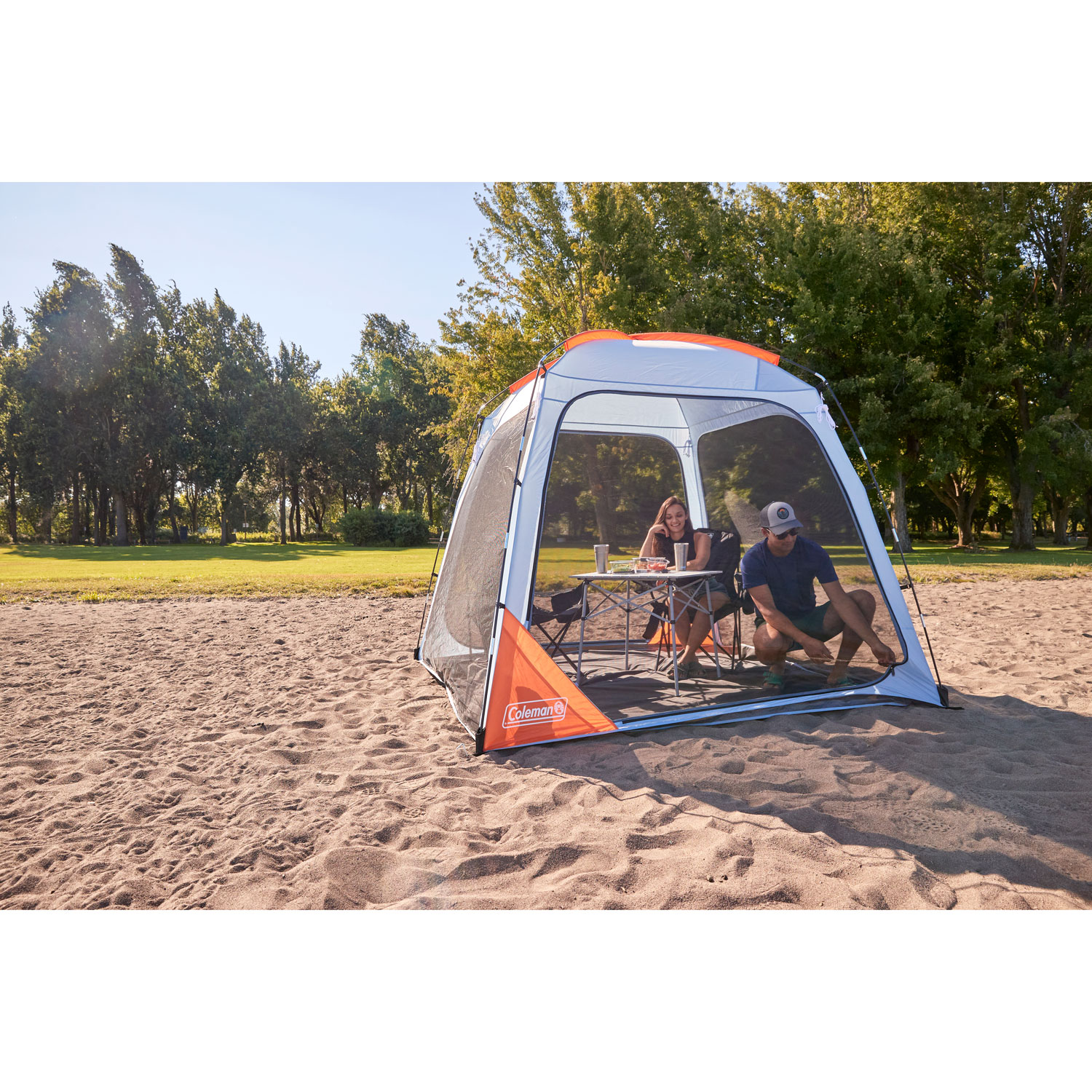 未使用　Coleman　SCREEN CANOPY DOME  300 Setting up | Coleman Screen Canopy Dome 300 - YouTube