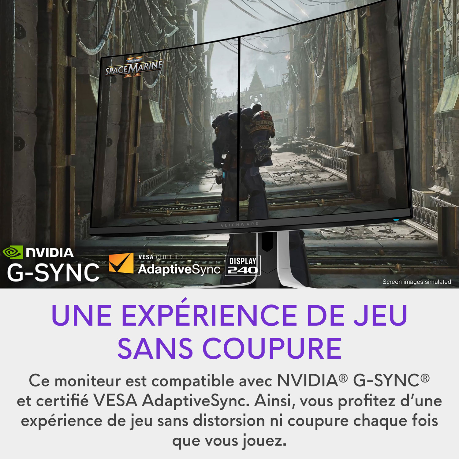 Alienware 32" 4K UHD 240Hz 0.03ms Curved QD OLED Gaming Monitor - Lunar Light