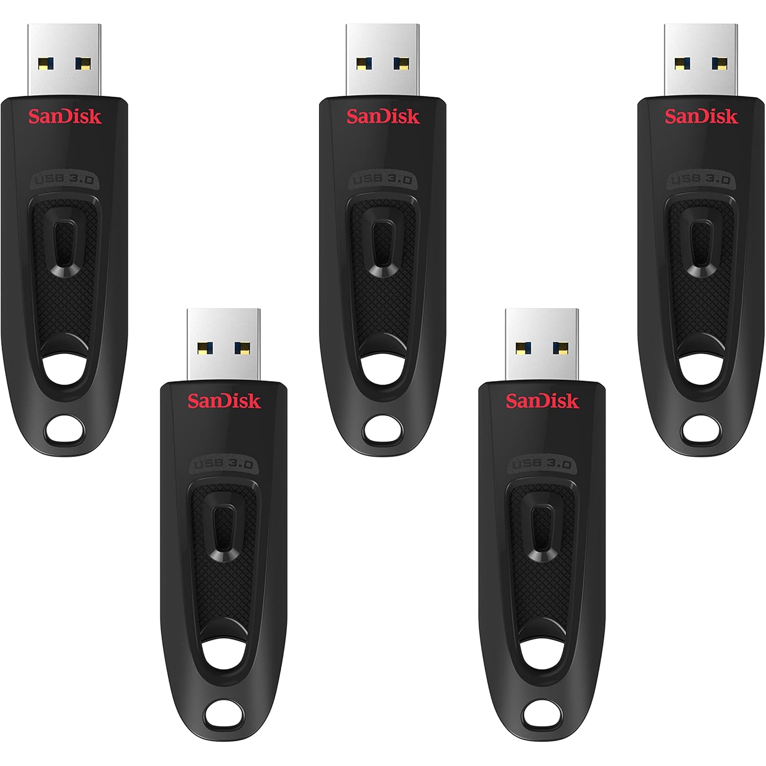 Paquet de 5 clés USB 3,0 Ultra 128&nbsp;Go de SanDisk - SDCZ48-128G-B5CT