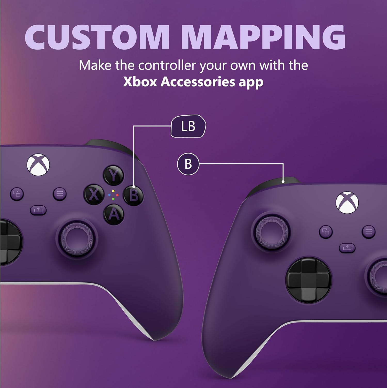 Boîte ouverte manette de jeu sans fil Xbox – Violet Astral – Xbox Series X|S, Xbox One, PC Windows, Android et iOS