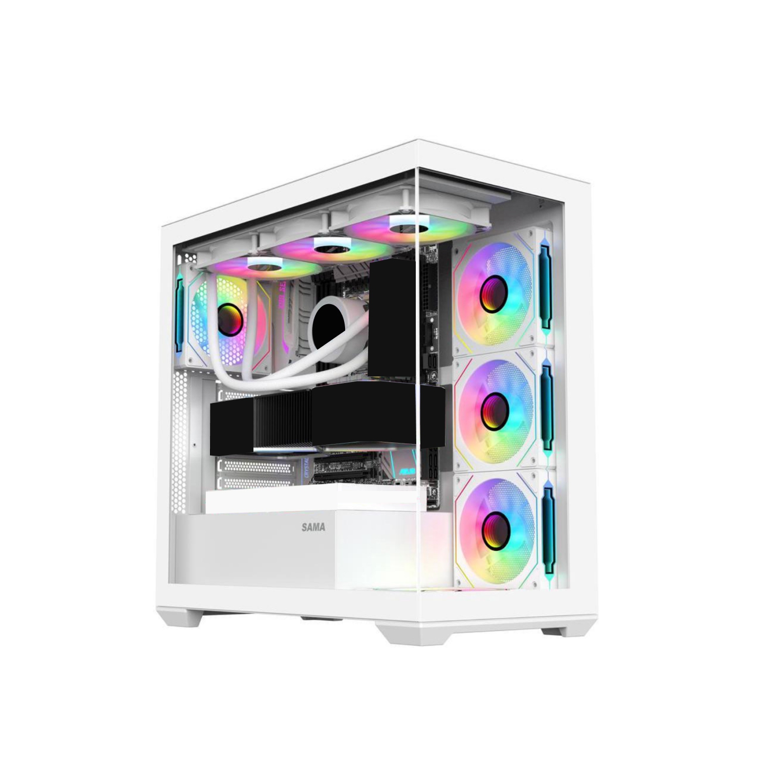 Zonic Gaming PC - Liquid Cooled AMD Ryzen 9 9900X 4.4GHz 12-Core Processor AM5, GeForce 5080 GDDR7 - AI-Powered Performance , 64GB DDR5 RAM, 2TB M.2SSD , Windows 11