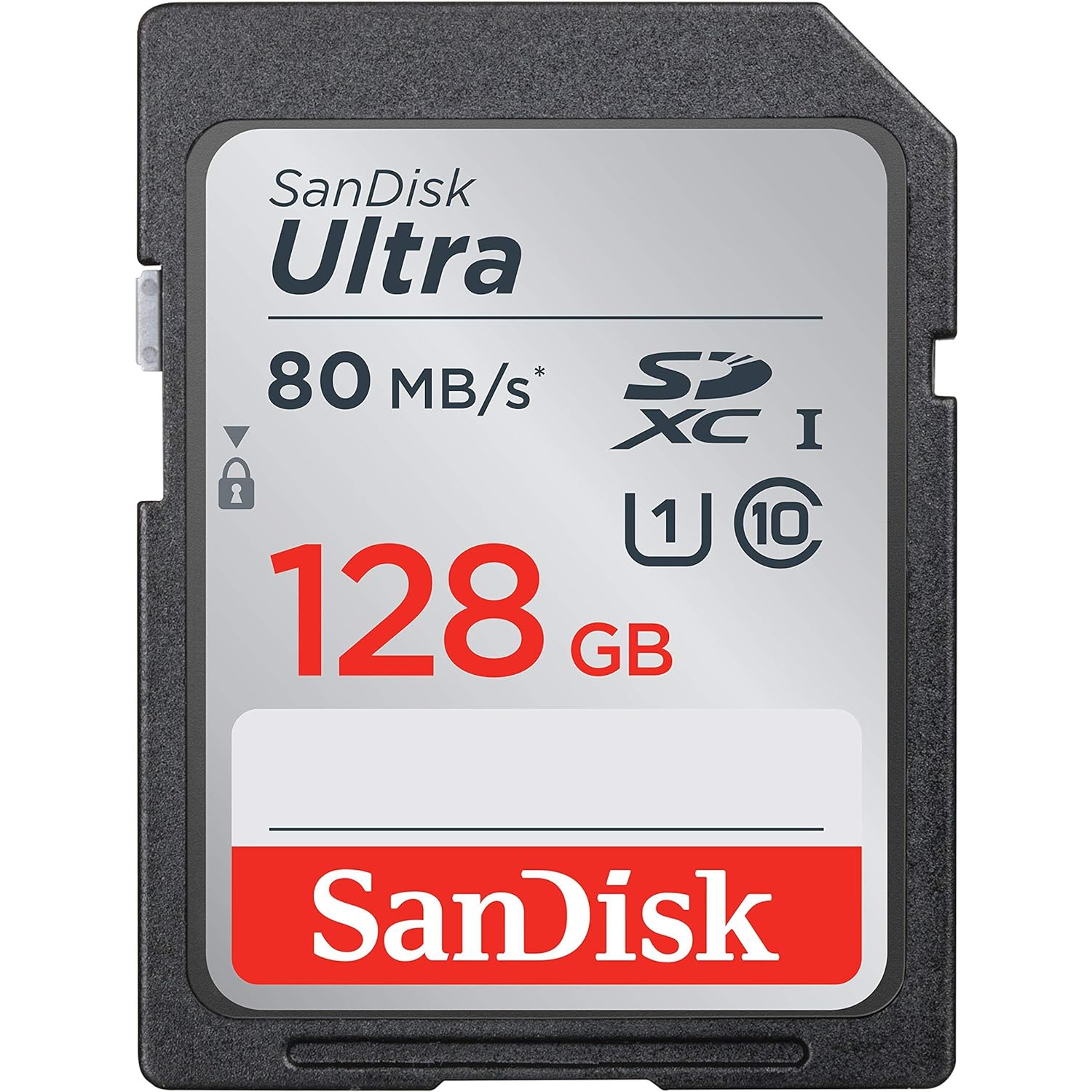 SanDisk 128GB Ultra UHS-I Class 10 SDXC Memory Card, Black, Standard Packaging