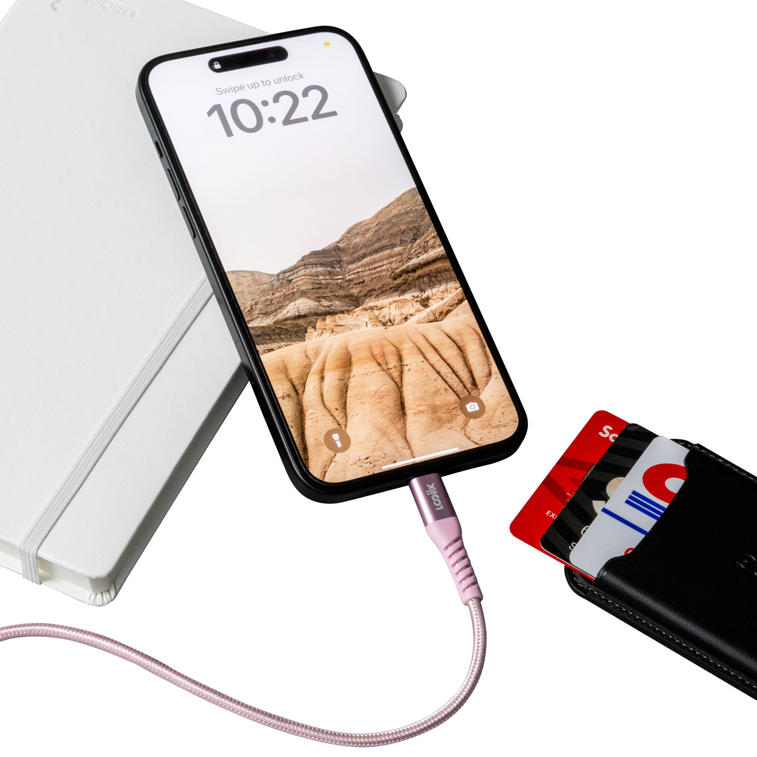 Câble tissé USB-C à USB-C de 1,2 m Vibrance de LOGiiX (LGX-13830) - Fard