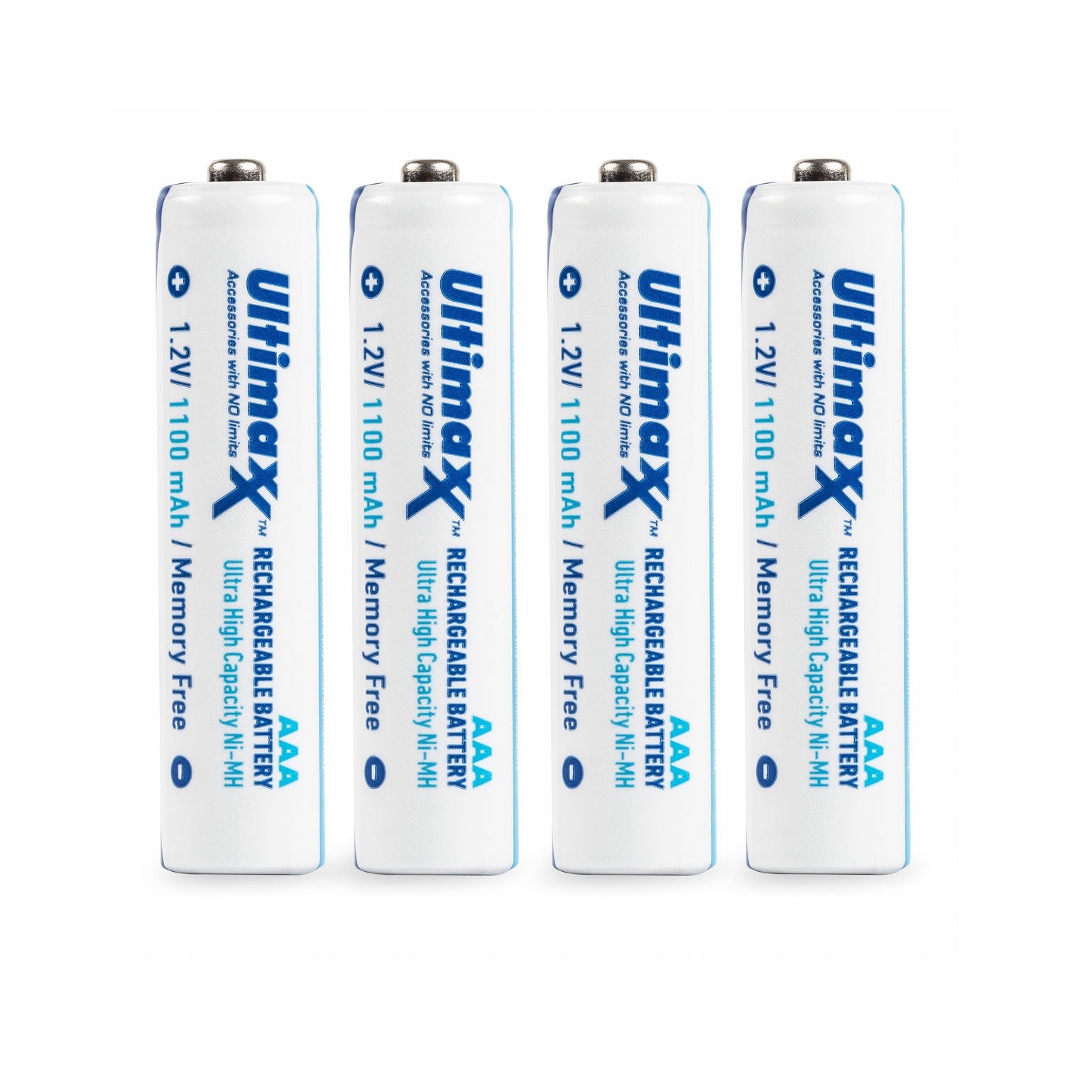 4x ULTIMAXX 1100mAh AAA NIMH Rechargeable Batteries for Flashlights MP3 RC Toys