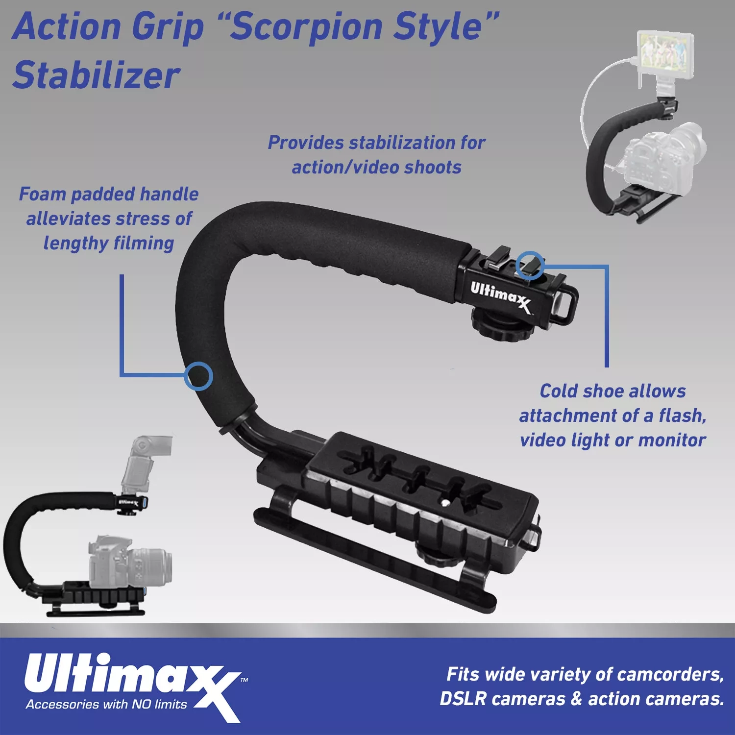 Caméscope 42&nbsp;Mpx Ultra HD 4K d'Ultimaxx avec lampe DEL 15PC pour vidéoclips