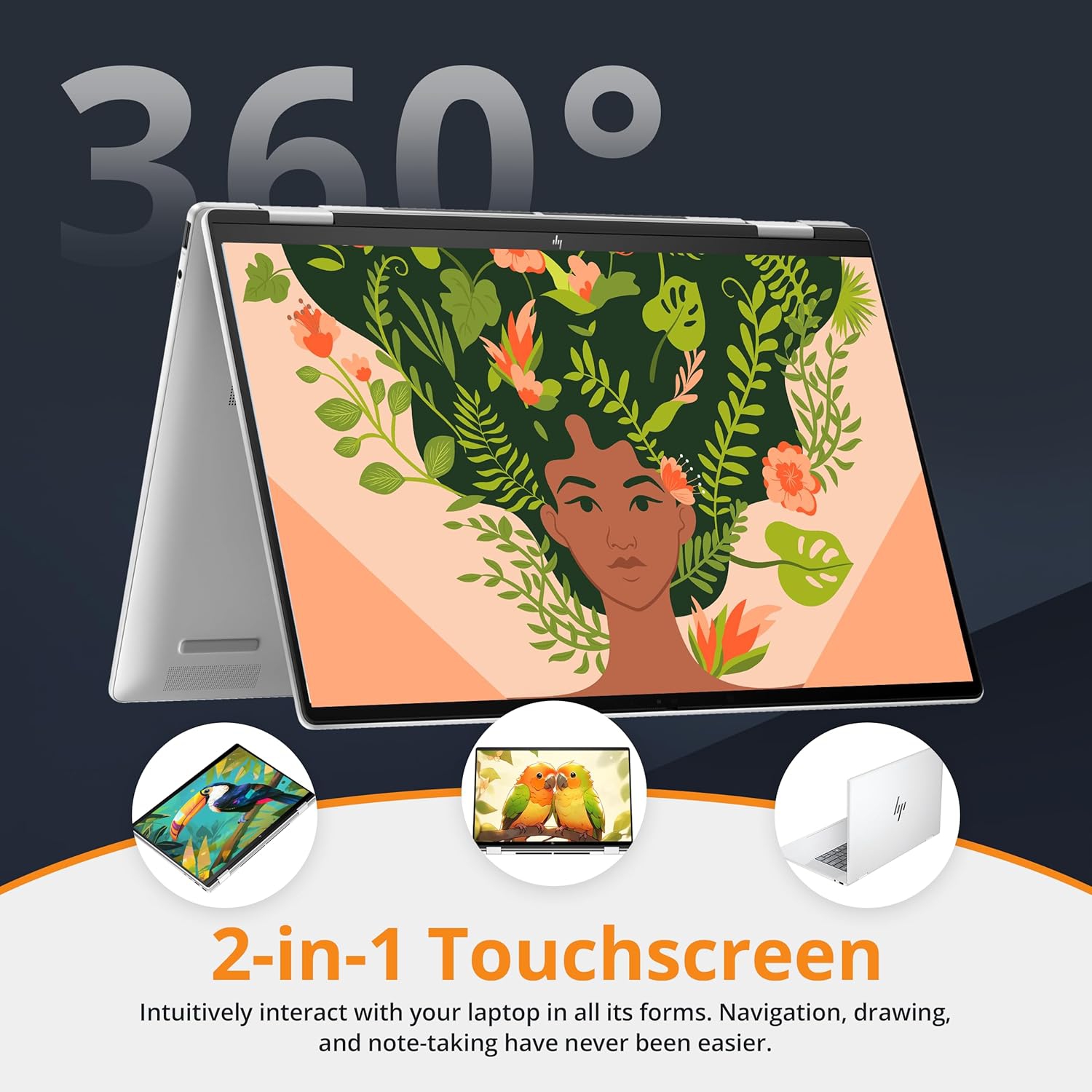 HP Envy x360 2-in-1 16" WUXGA Touchscreen Laptop, Intel Ultra 7 155U, 1.28TB Storage(1TB SSD+288GB Docking Station Set), 32GB LPDDR5, Backlit