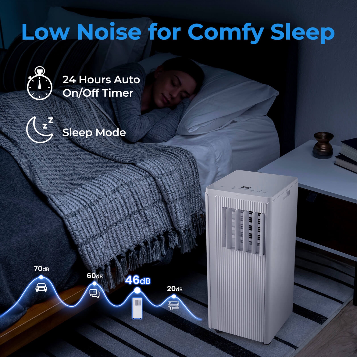 Climatiseur portatif 3-en-1 10000&nbsp;BTU de Costway 7100&nbsp;BTU, déshumidificateur, refroidissement et ventilateur