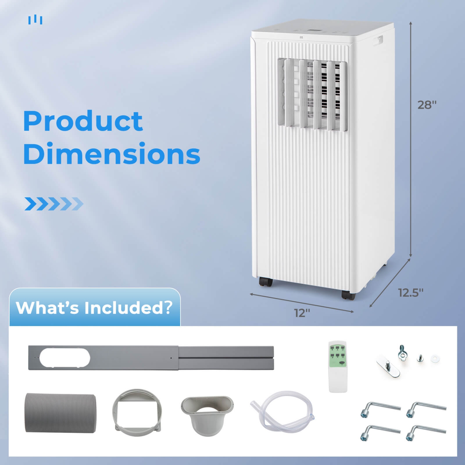 Climatiseur portatif 3-en-1 10000&nbsp;BTU de Costway 7100&nbsp;BTU, déshumidificateur, refroidissement et ventilateur