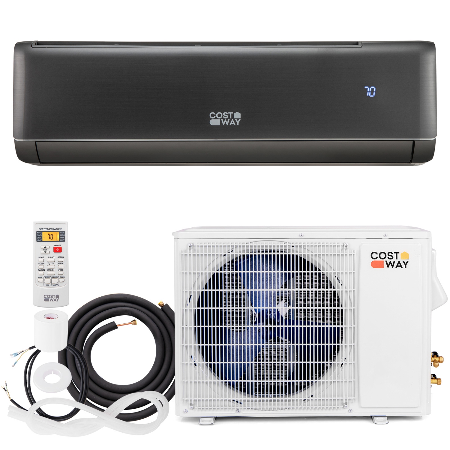 Costway 12000 BTU Mini Split Air Conditioner & Heater with Heat Pump