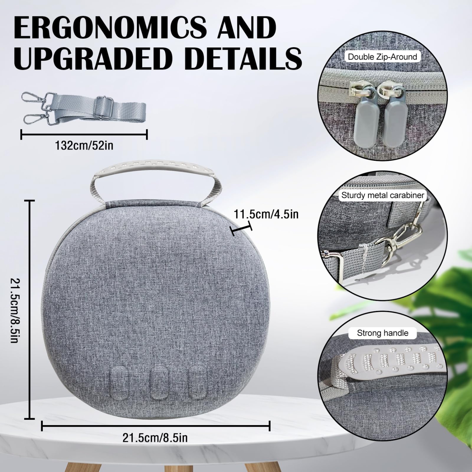 Étui de transport rigide pour accessoires Meta Quest 3, sac de transport antichoc compatible avec le casque de réalité virtuelle Meta Quest 3,