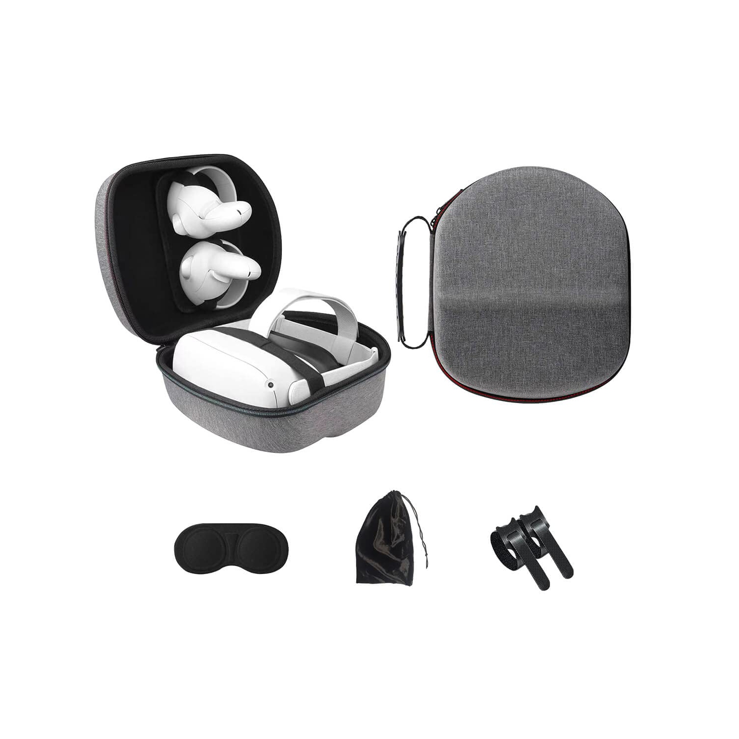 dethintonCompatible with Oculus Quest2 Case, Travel Case for Quest2 All-in-one Virtual Reality Headsets and Controllers Includes Multiple Quest2