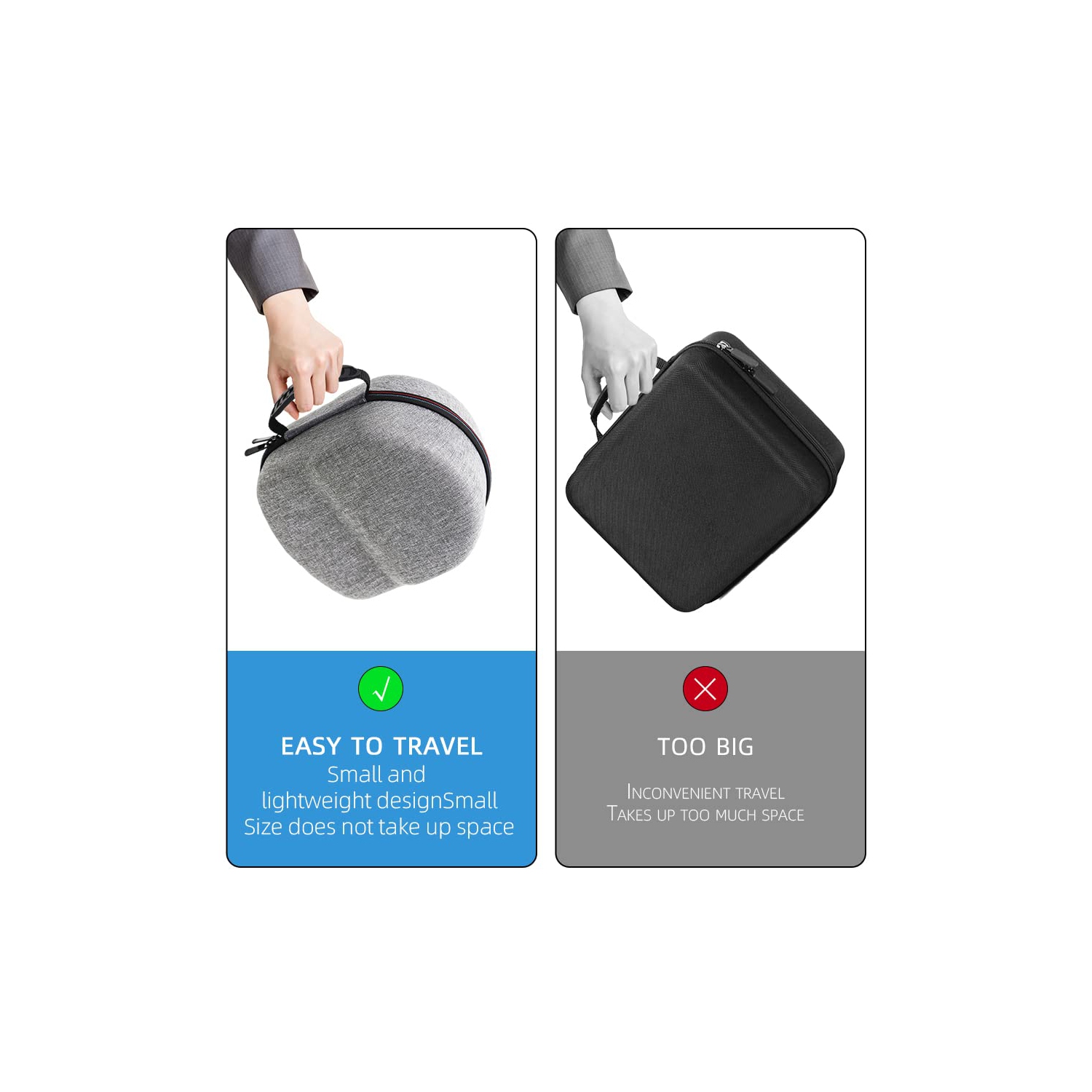 dethintonCompatible with Oculus Quest2 Case, Travel Case for Quest2 All-in-one Virtual Reality Headsets and Controllers Includes Multiple Quest2