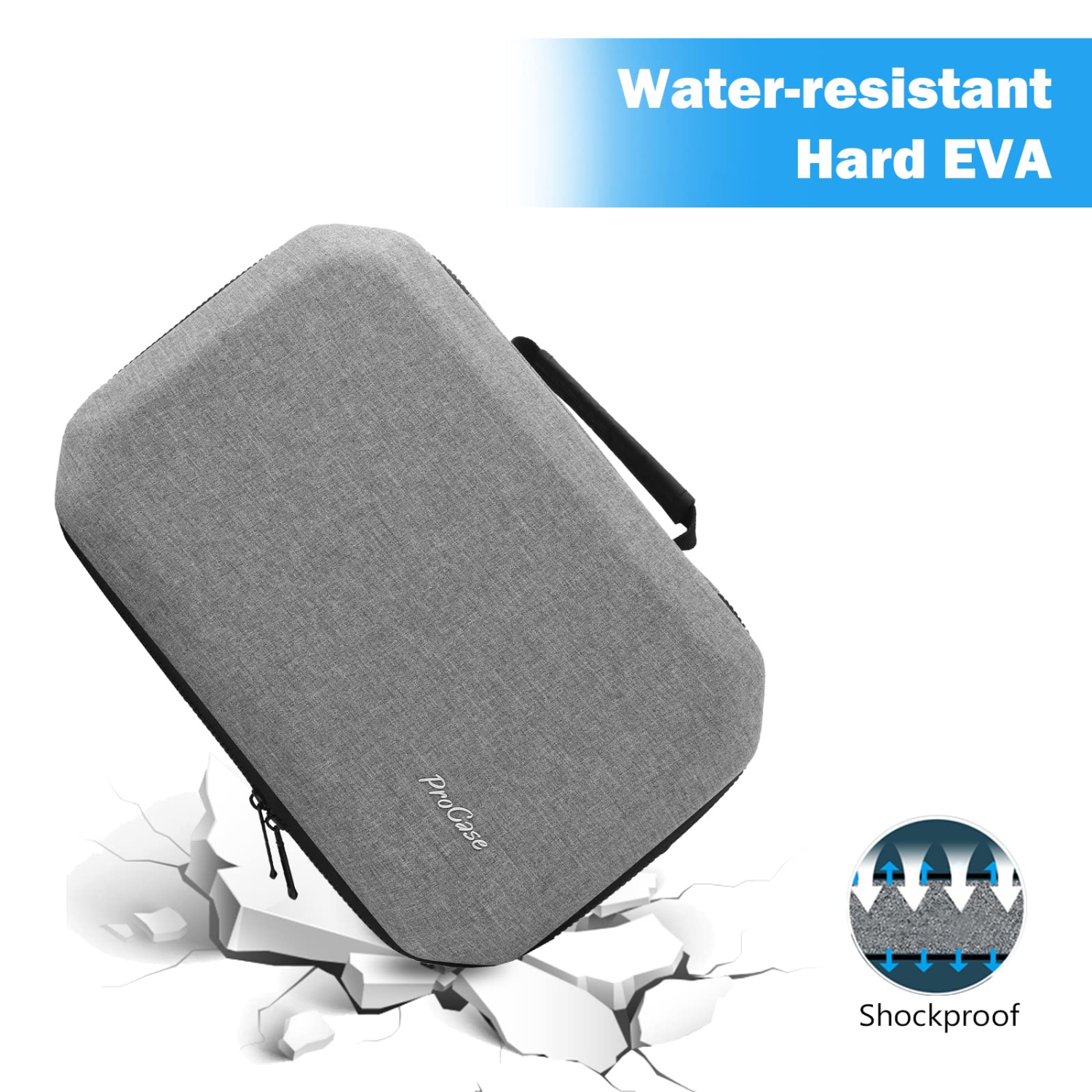 Hard Travel Case for Oculus Quest 2 VR Gaming Headset, Controllers Accessories Shockproof EVA Hard Shell Carrying Case Storage Bag with Shoulder