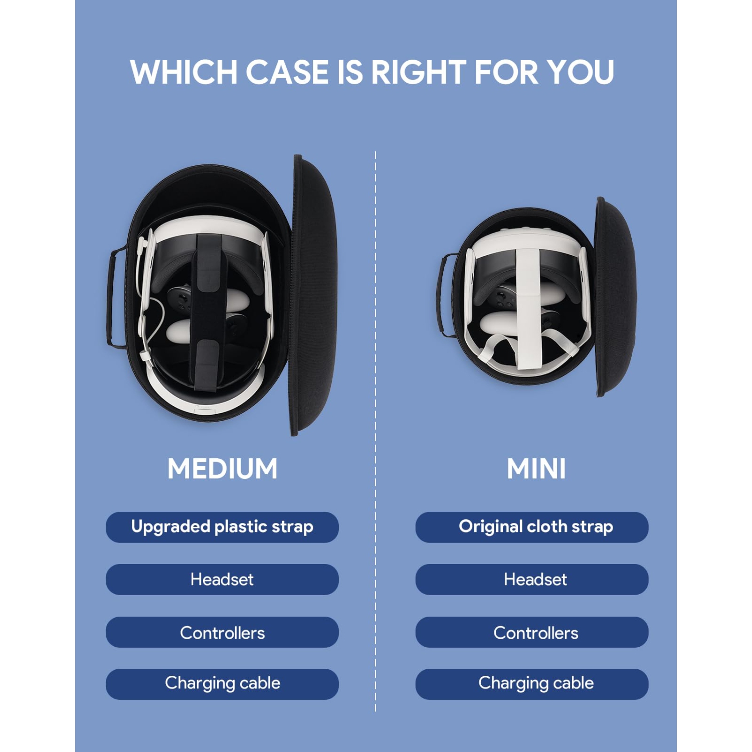 for Meta Quest 3 Case, Hard Carrying Case for Oculus Quest 3 Accessories, Compatible with Quest 2/Pico 4 Headset, Travel and Storage