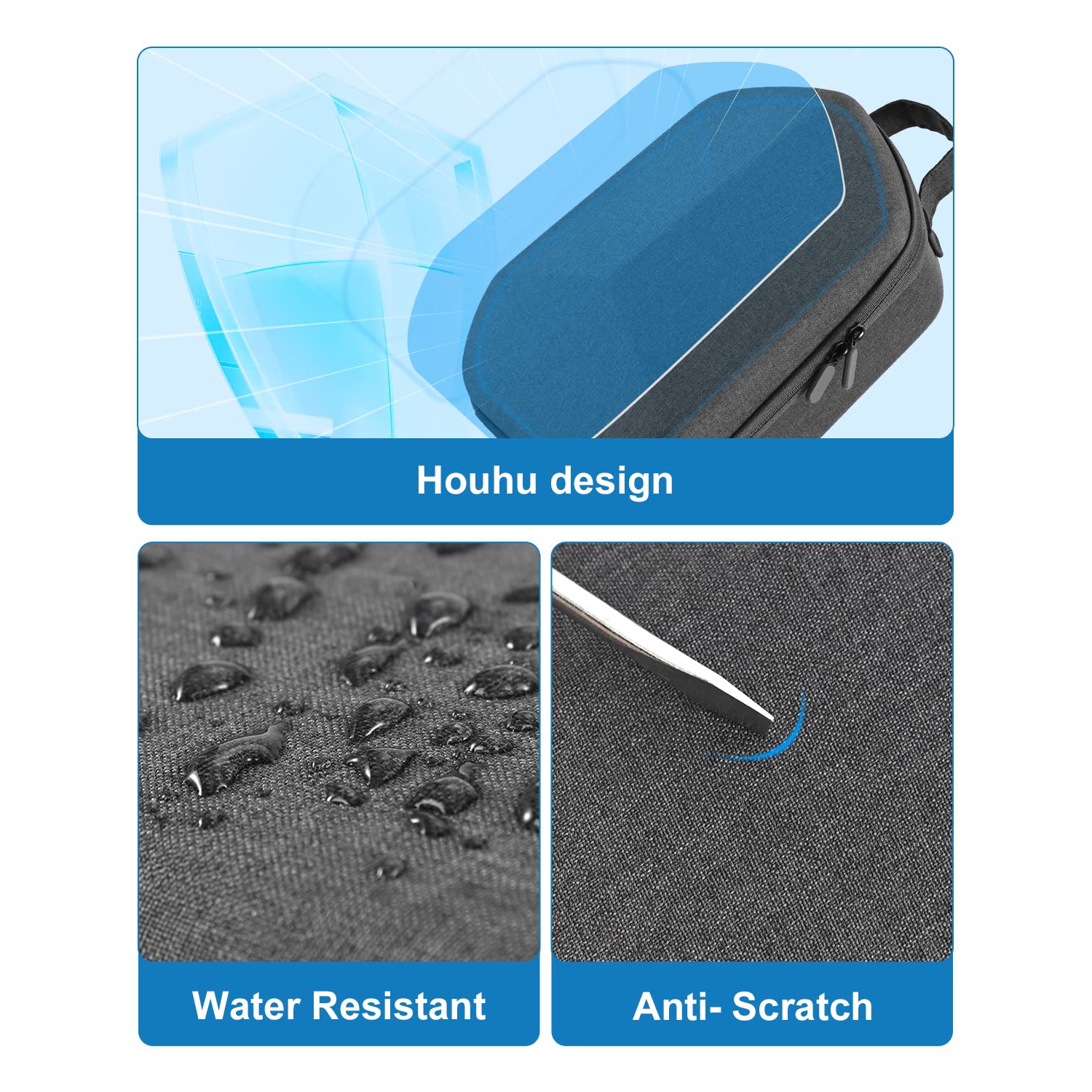 Hard Case for Oculus Quest 2, Carrying Case Compatible with Meta/Oculus Quest 2 Basic VR Gaming Headset and Touch Controllers Accessories, Suitable