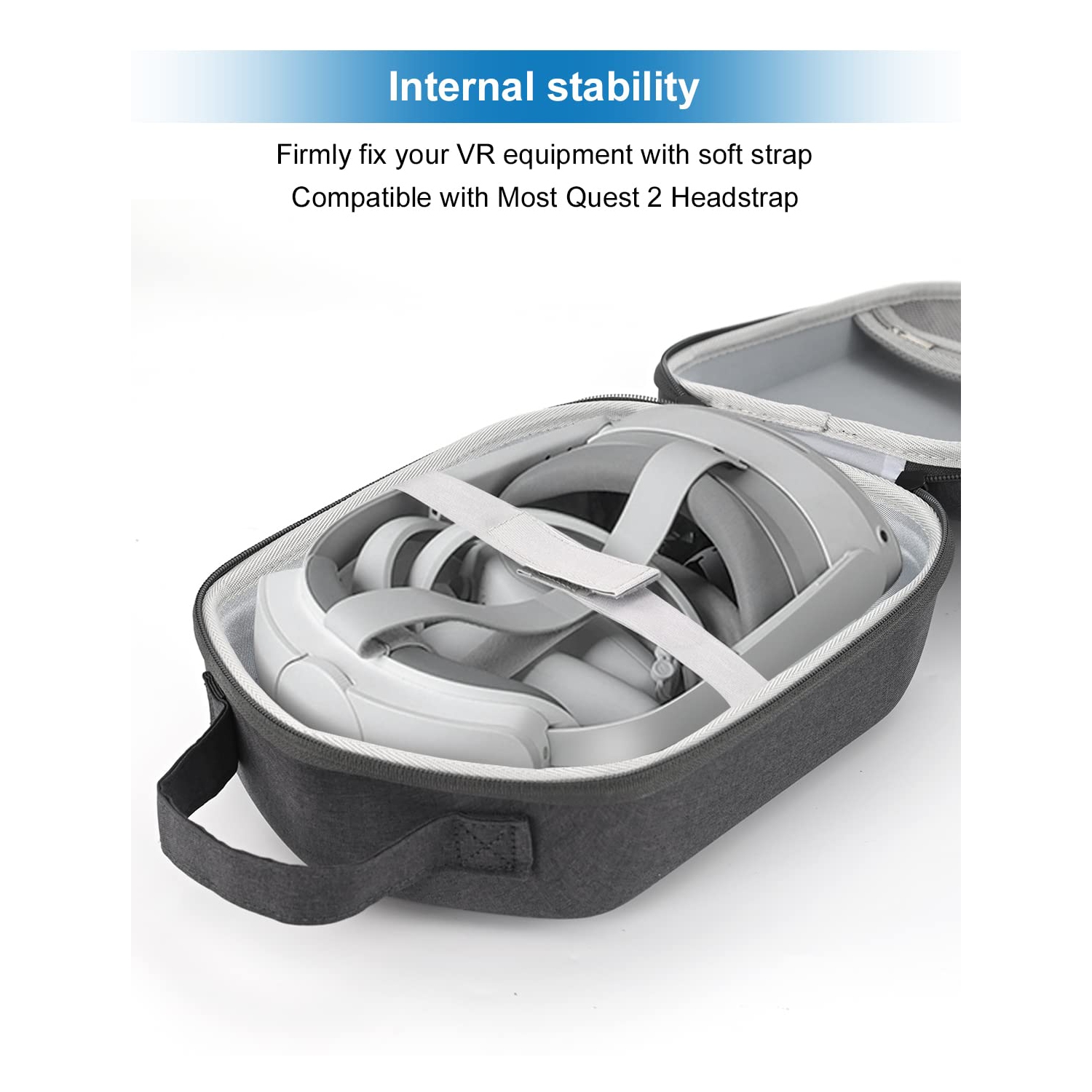 Hard Case for Oculus Quest 2, Carrying Case Compatible with Meta/Oculus Quest 2 Basic VR Gaming Headset and Touch Controllers Accessories, Suitable