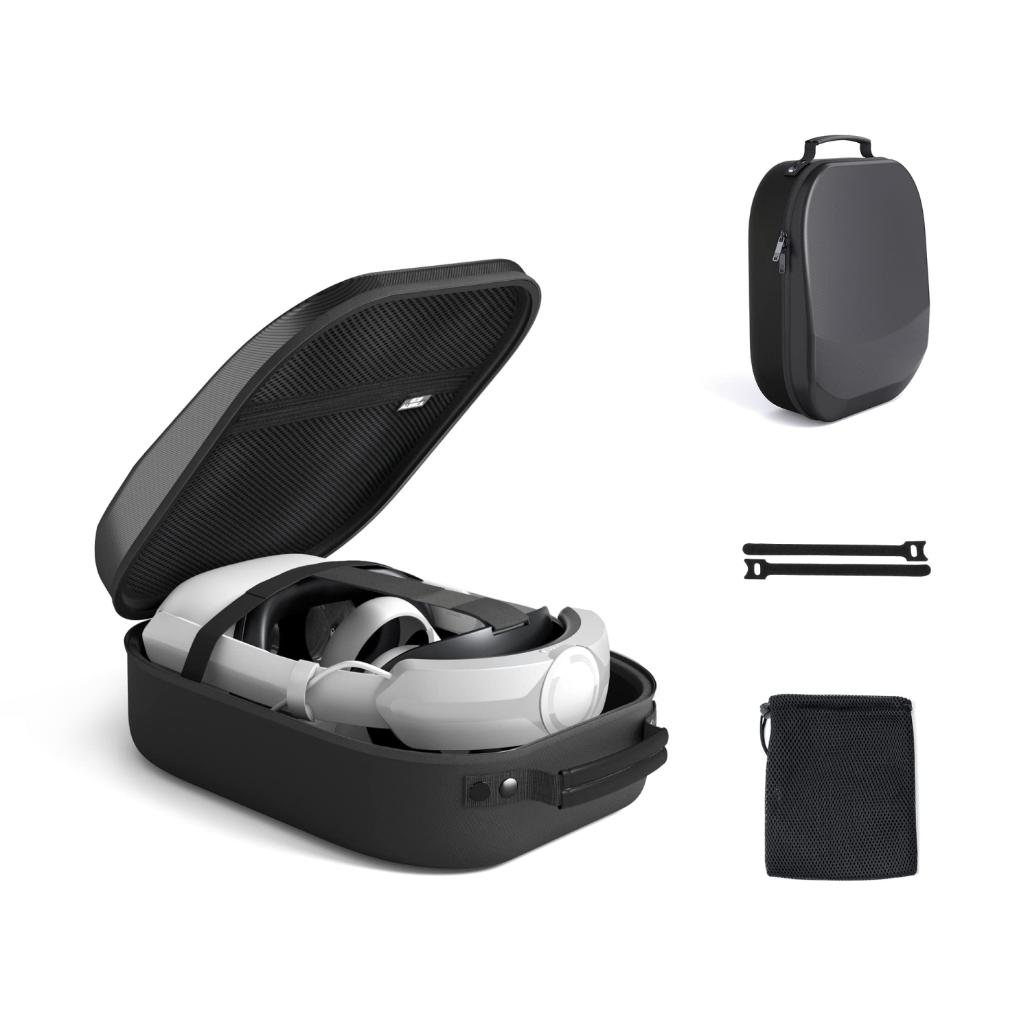 Hard Carrying Case Compatible with Meta Quest 3/Vision Pro/Oculus Quest 2 Elite/Battery Version VR Gaming Headset and Touch Controllers Accessories,Suitable for Travel and Storage