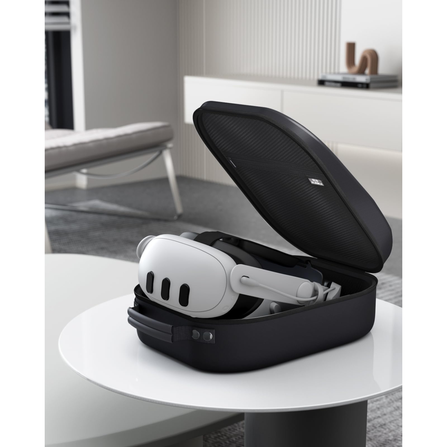 Hard Carrying Case Compatible with Meta Quest 3/Vision Pro/Oculus Quest 2 Elite/Battery Version VR Gaming Headset and Touch Controllers