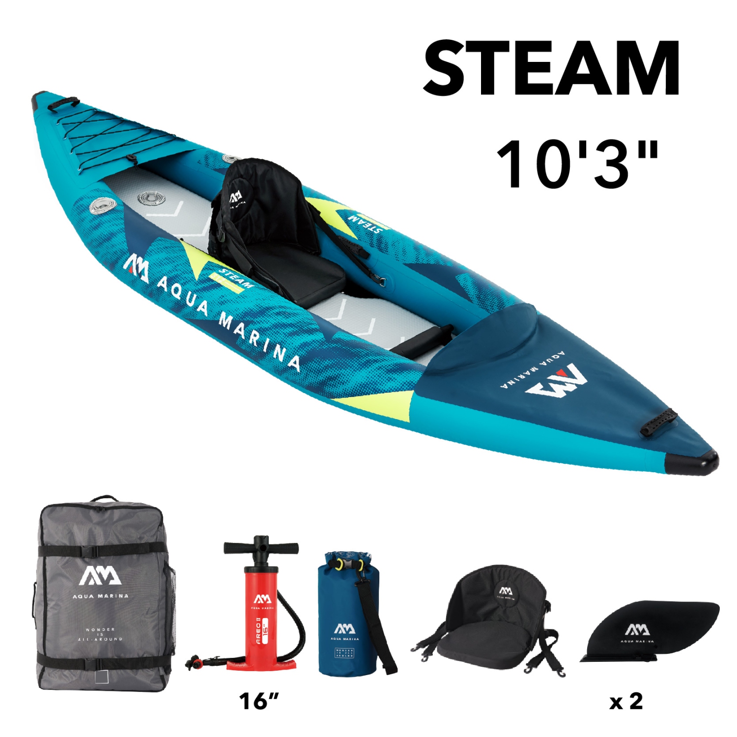 Aqua Marina - 2022 STEAM-312 Versatile/Whitewater 1-person Kayak