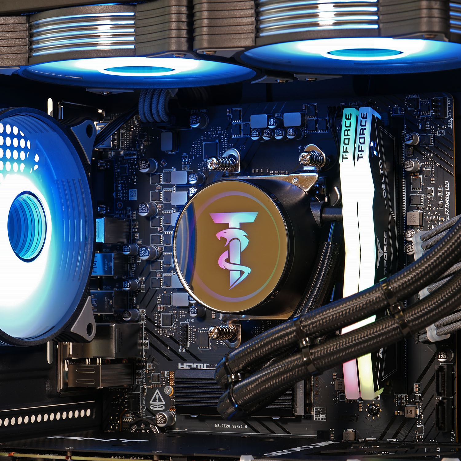 ViprTech Reaper 2.0 Liquid-Cooled PC - AMD Ryzen 7 8700F, RTX 5060 Ti 8GB, 16GB DDR5, 1TB NVMe SSD, VR-Ready, Streaming, Win 11, Gaming Desktop