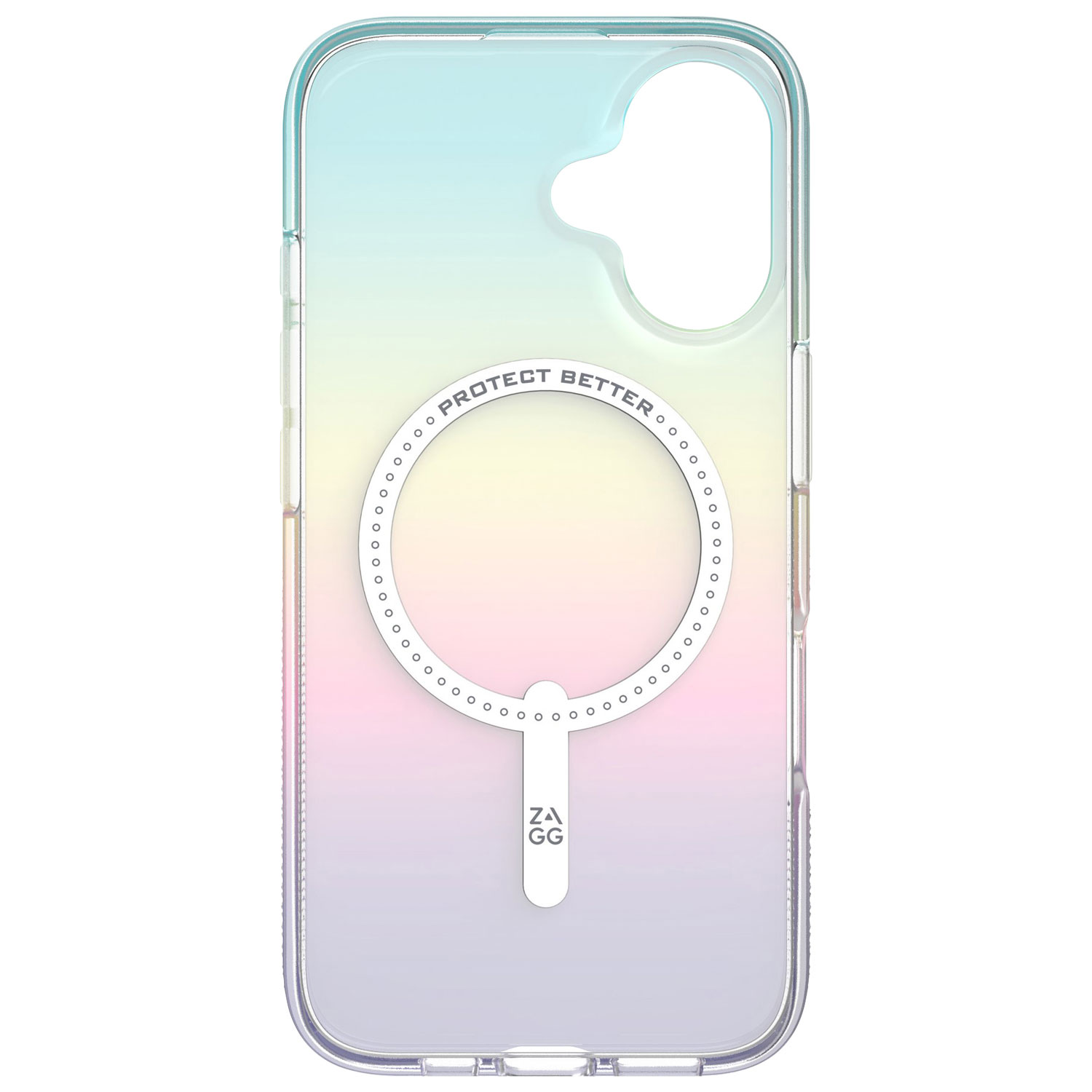 ZAGG Milan Snap Fitted Hard Shell Case with MagSafe for iPhone 16 - Iridescent